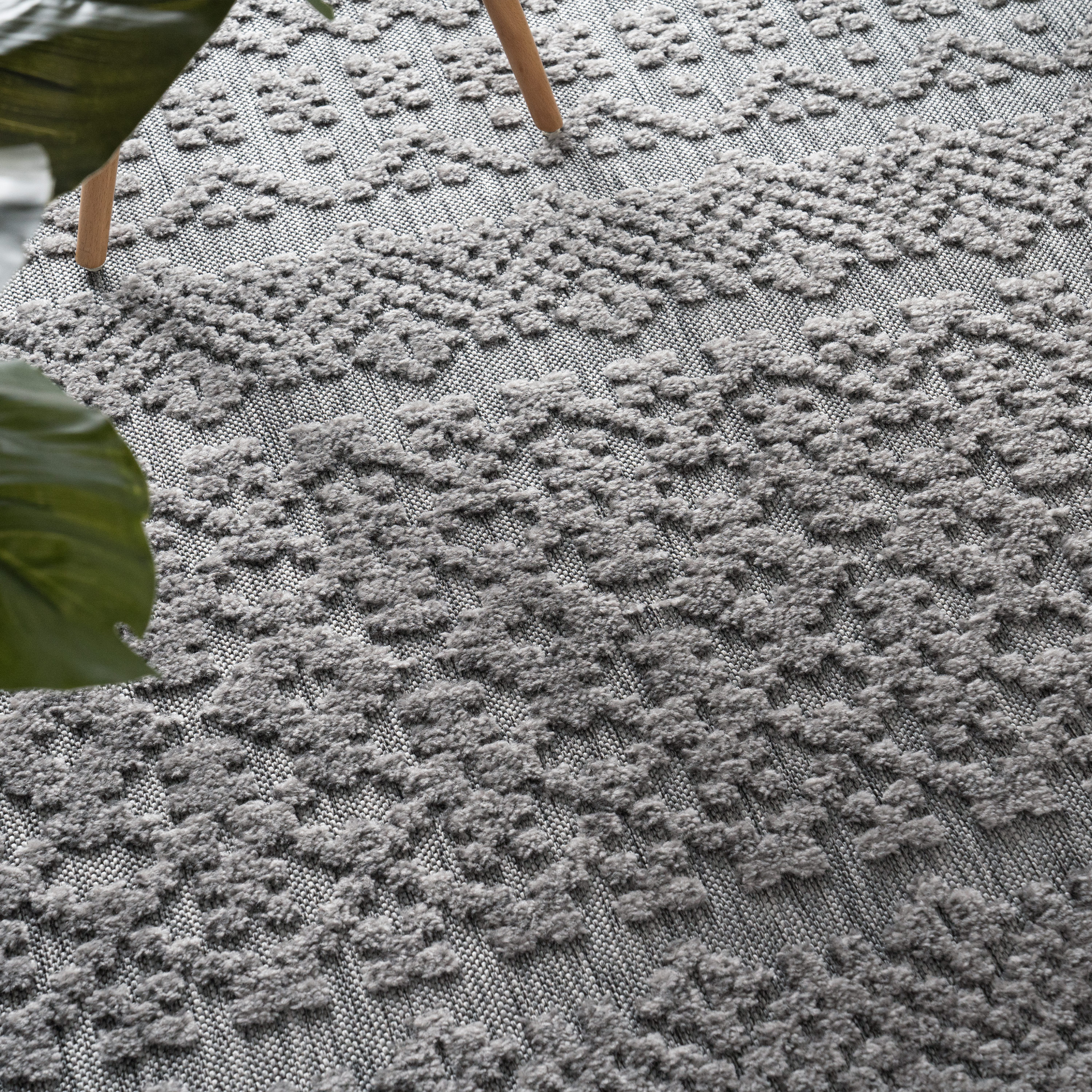 Teppich In- & Outdoor Geometrische Skandi Muster Grau Skandinavisch