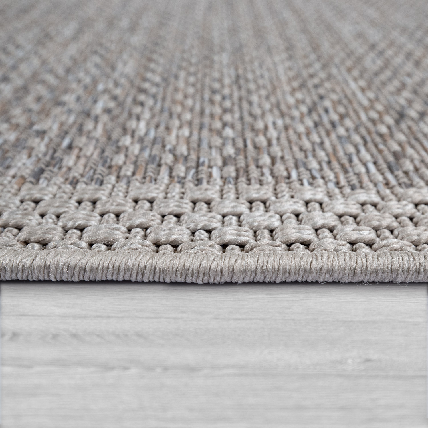 In- & Outdoor Teppiche Gewelltes Muster Modern Beige Modern