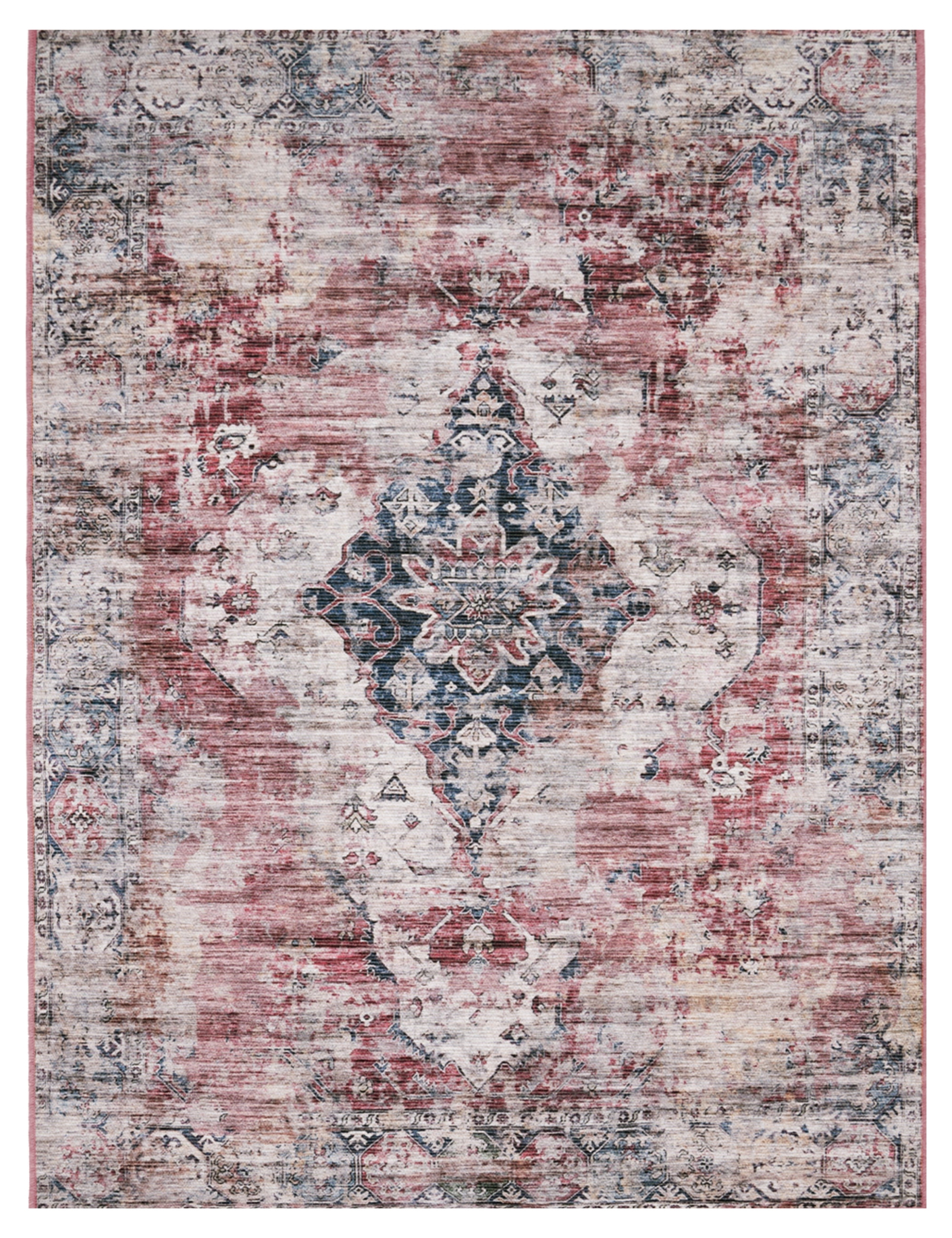 Waschbarer Teppich Leoni Rot Orientalisch