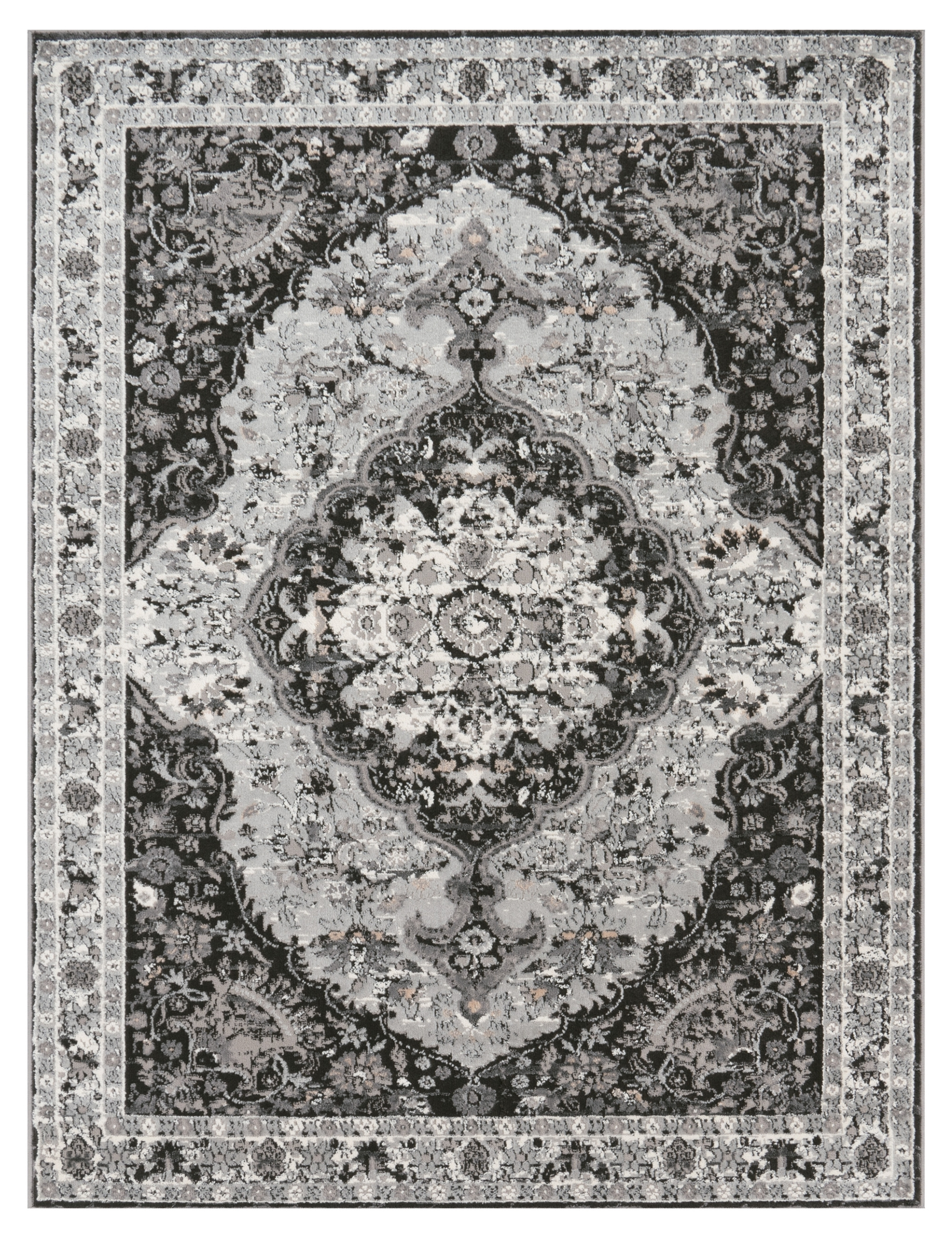 Vintage-Teppich Escara Schwarz Orientalisch