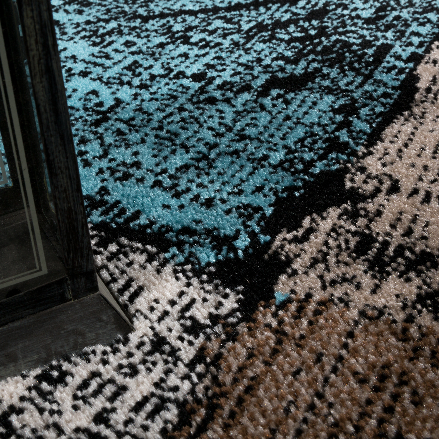 Teppich Esszimmer Abstraktes Geometrisches Muster Braun Modern