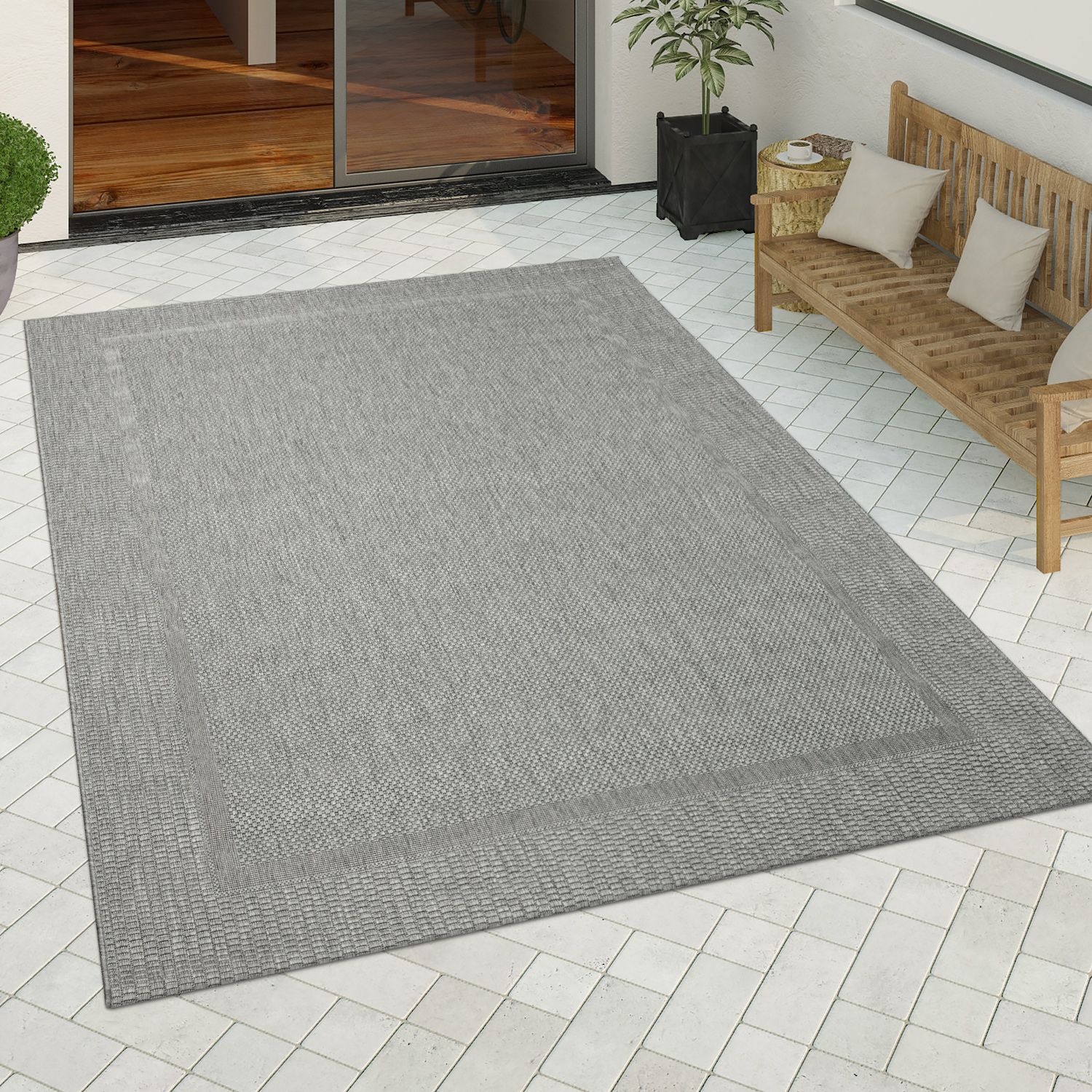 In- & Outdoor-Teppich Countryside Grau 