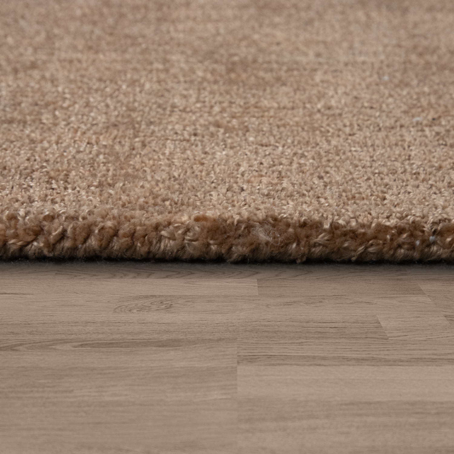 Teppich Wohnzimmer Handgewebt Einfarbiges Muster Beige Skandinavisch
