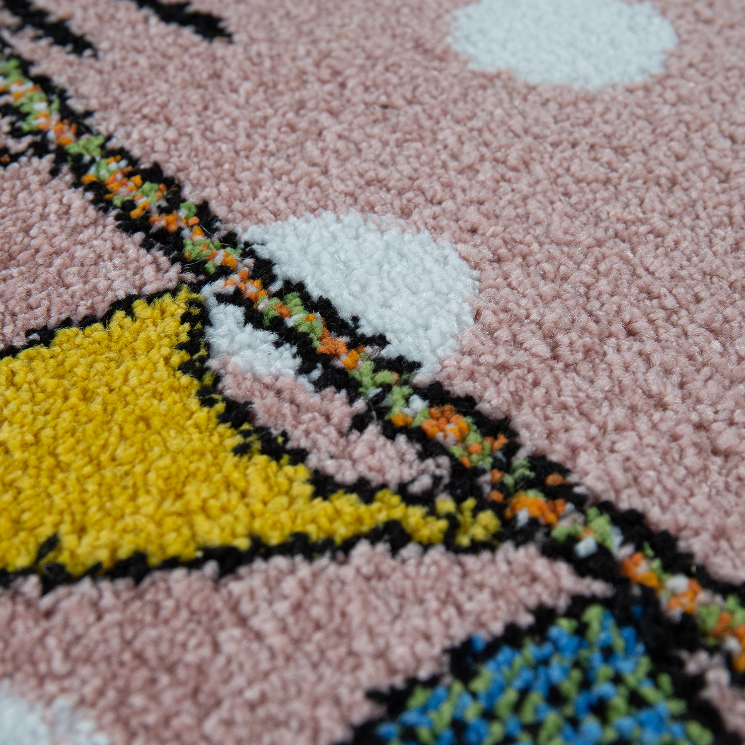 Kinder-Teppich Die Lieben Sieben-Design Pink 