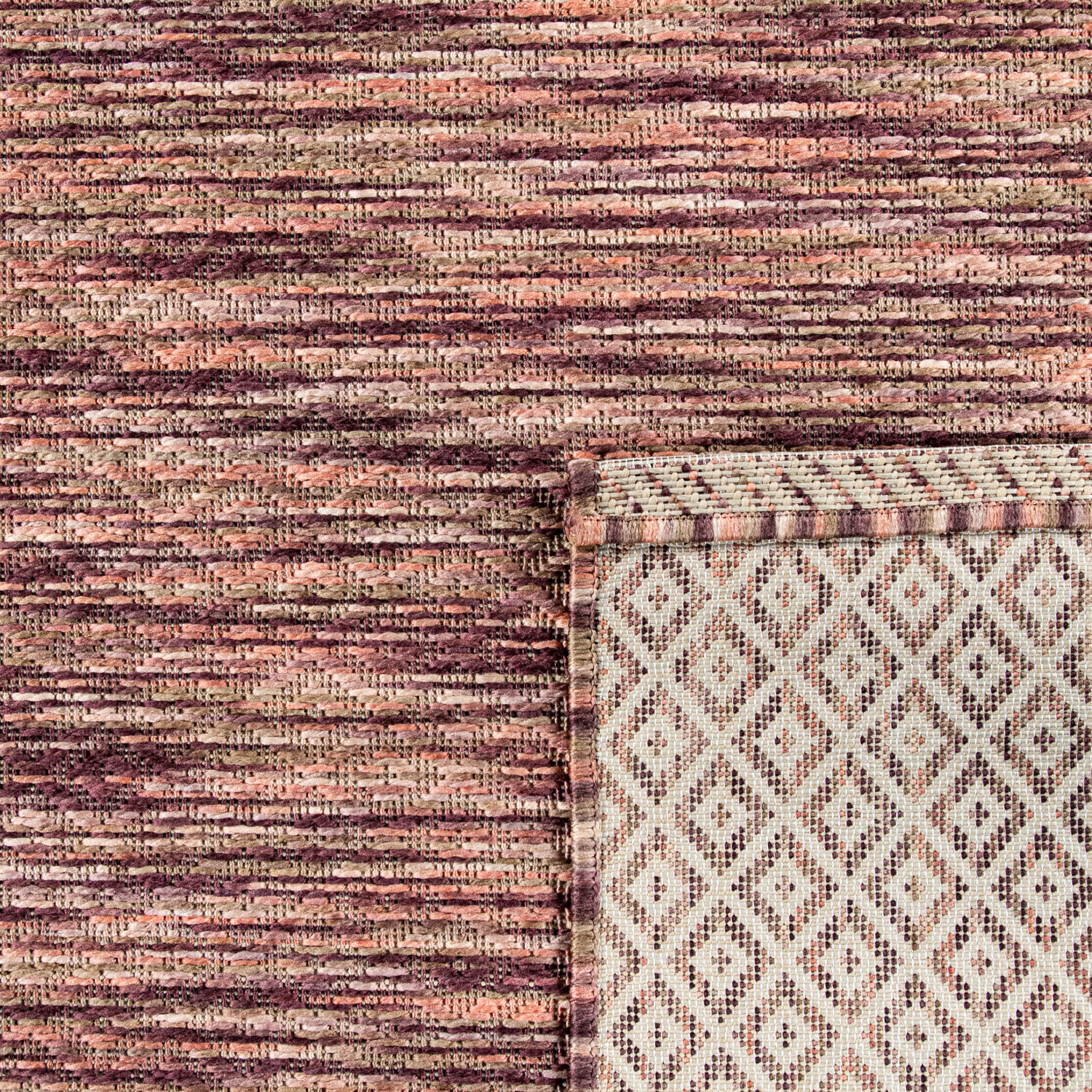 In- & Outdoor-Teppich Rauten-Muster Balkon Mehrfarbig 