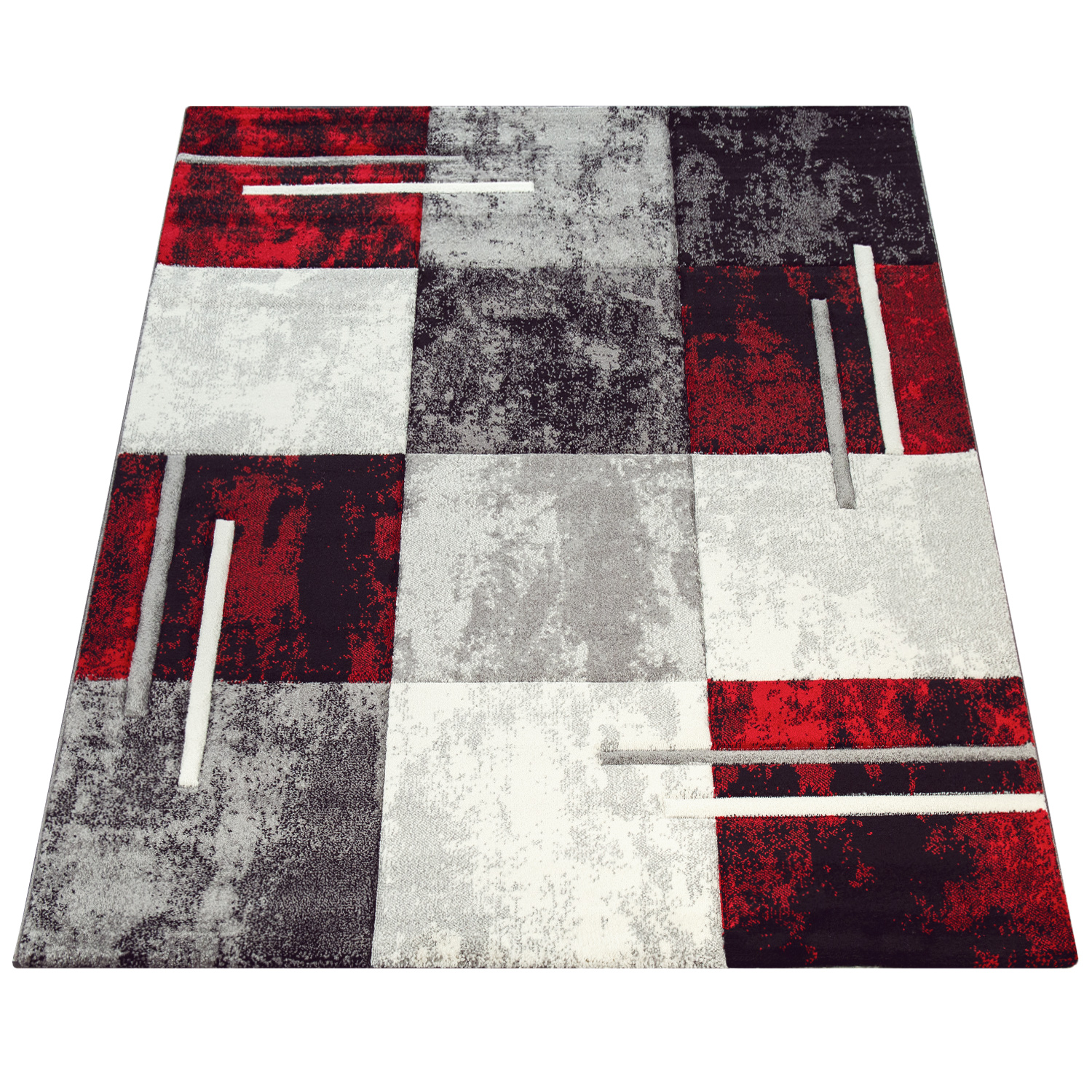 Moderner-Teppich Diamora Rot 