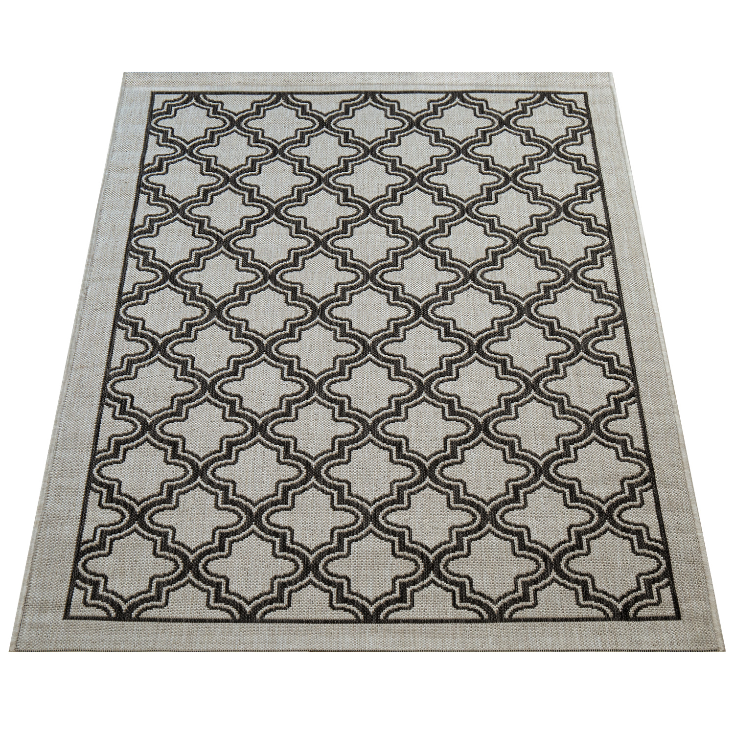 Orient Teppich Outdoor Marokkanisches Muster Grau 