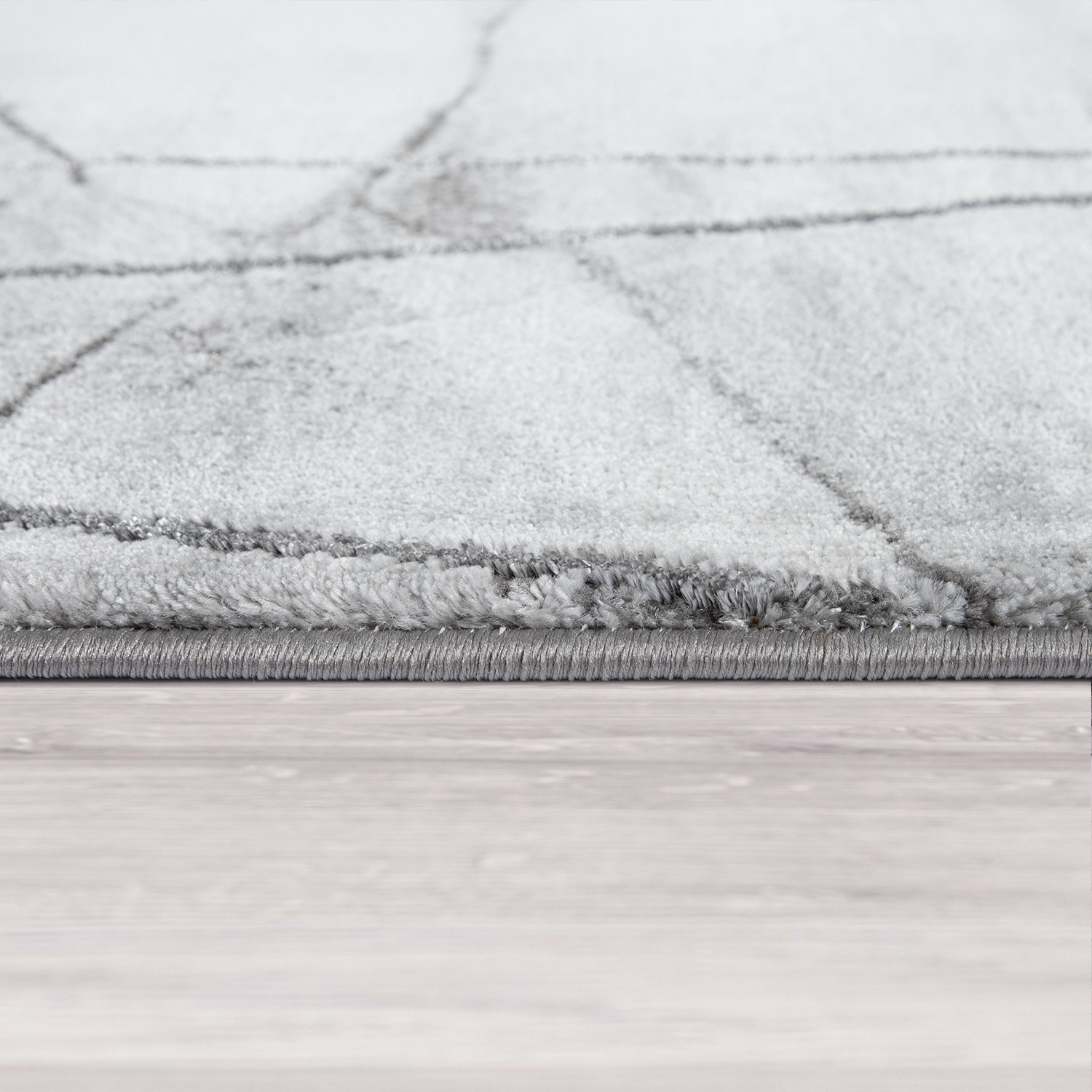 Wohnzimmer-Teppich Mit Marmor-Design Grau 