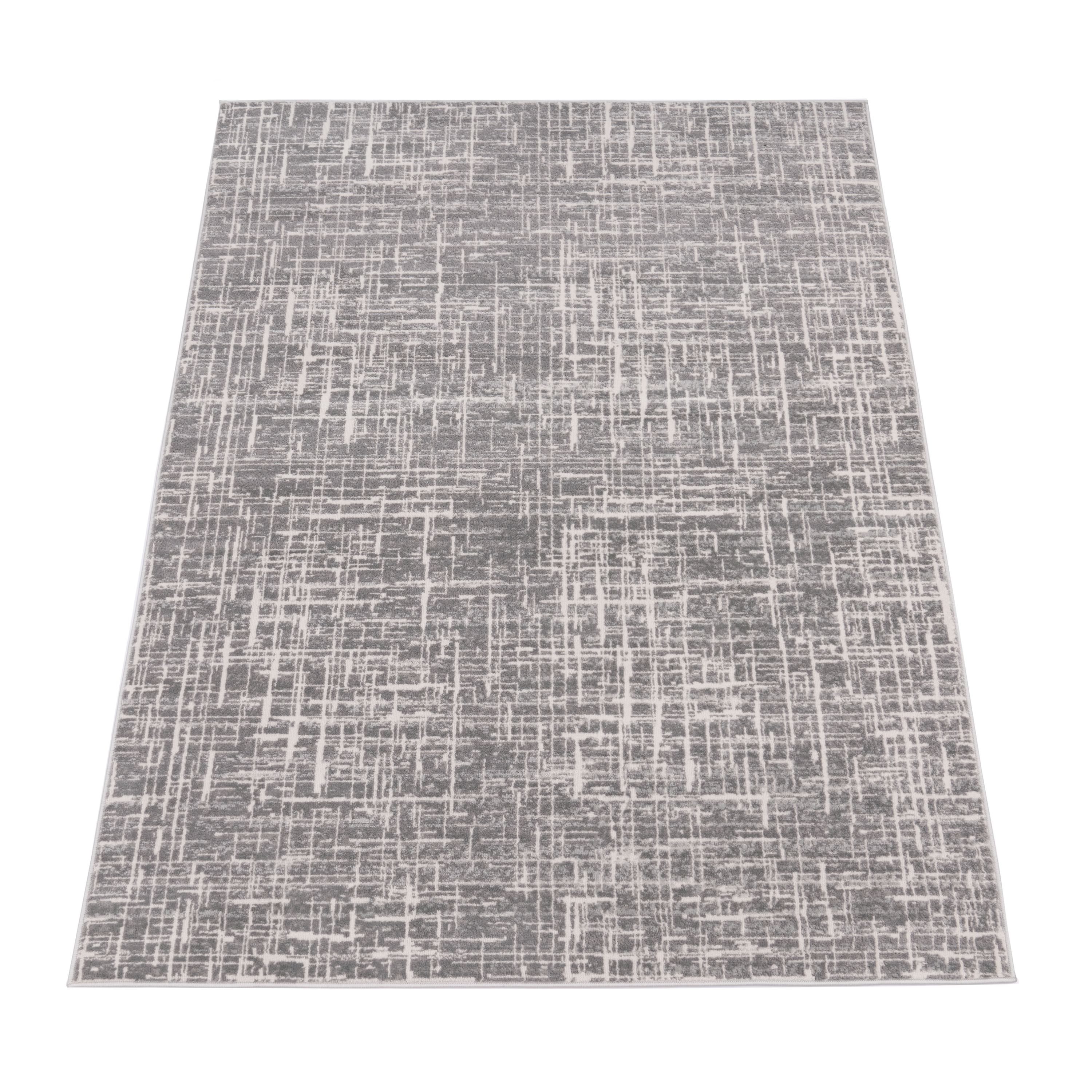 Teppich Esszimmer Abstrakt Geometrisch Modern Grau Gestreift