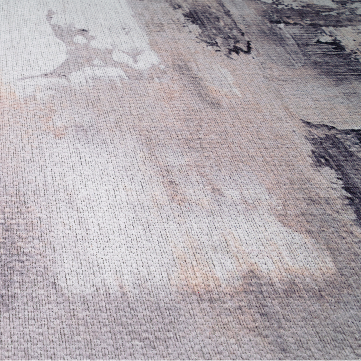 Teppich Esszimmer Abstraktes Muster Vintage Optik Beige Vintage