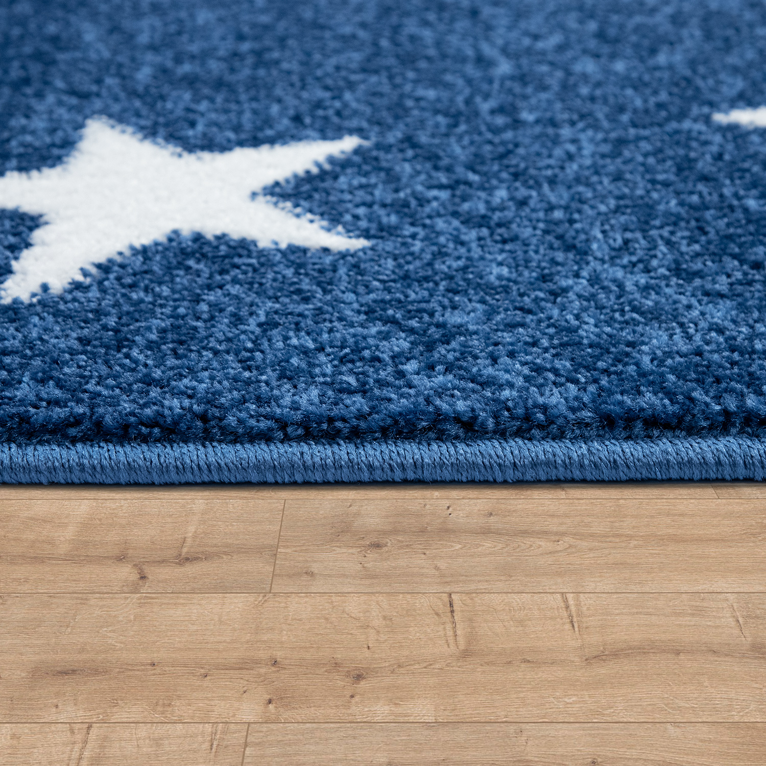 Kinder-Teppich Kinderzimmer Sternen-Design Blau 