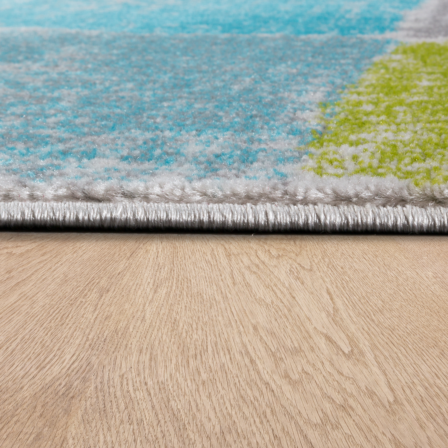 Teppich Esszimmer Abstraktes Geometrisches Muster Mehrfarbig Modern
