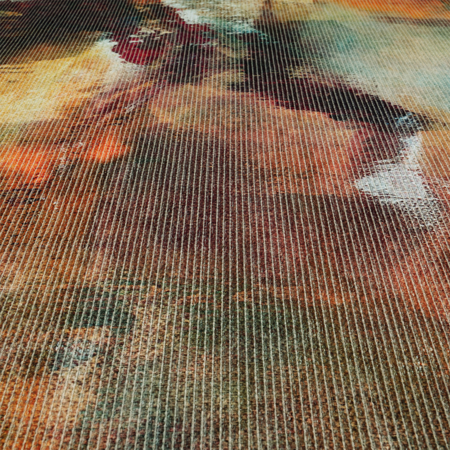 Teppich Esszimmer Mit Abstraktem Muster Vintage Mehrfarbig Vintage