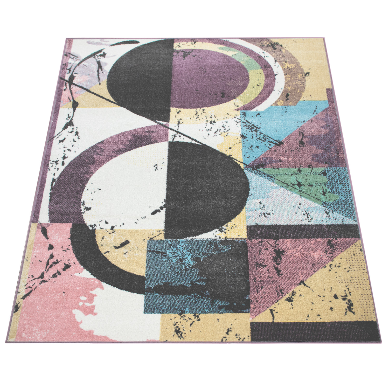 Teppich Pastellfarben Abstraktes Design Mehrfarbig 