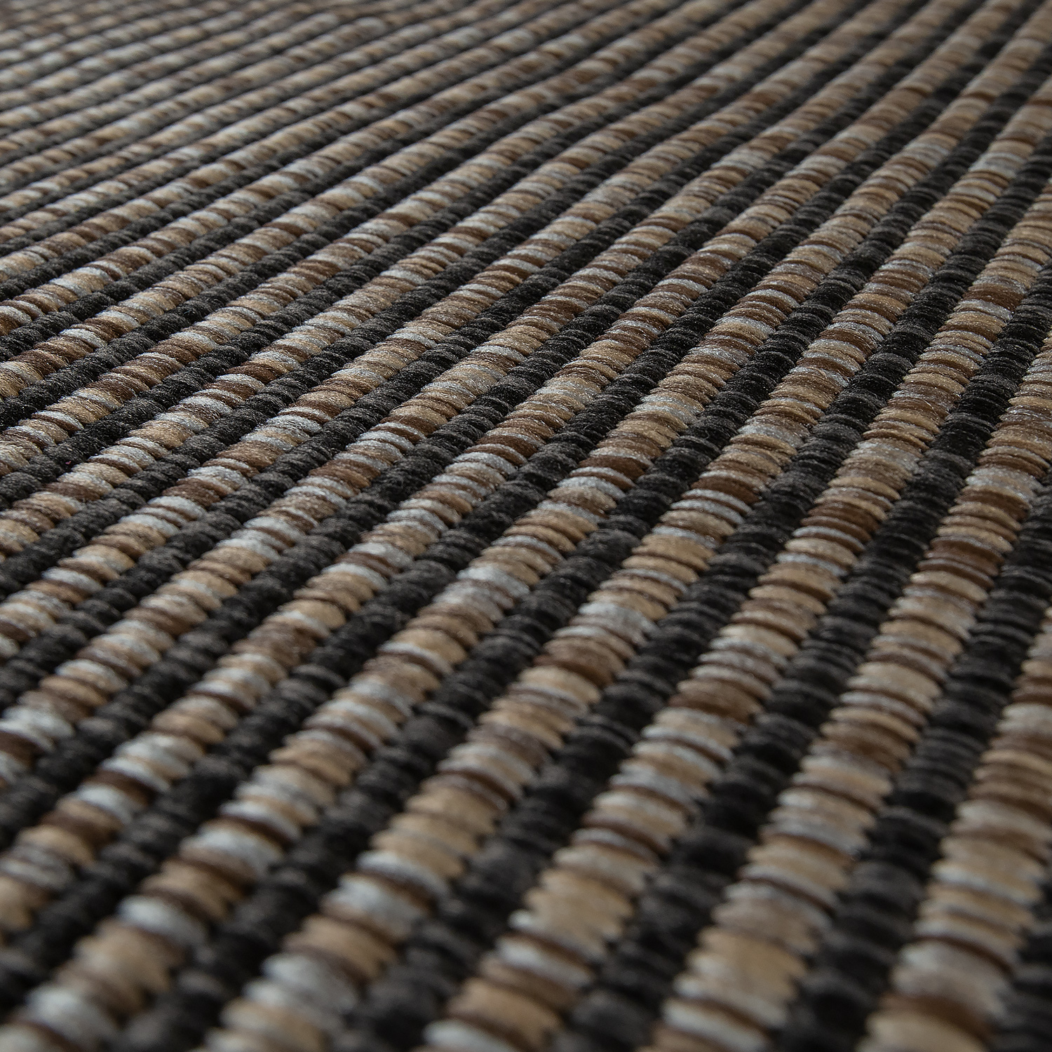 In- & Outdoor Teppich Bordüre Natürlicher Look Grau 