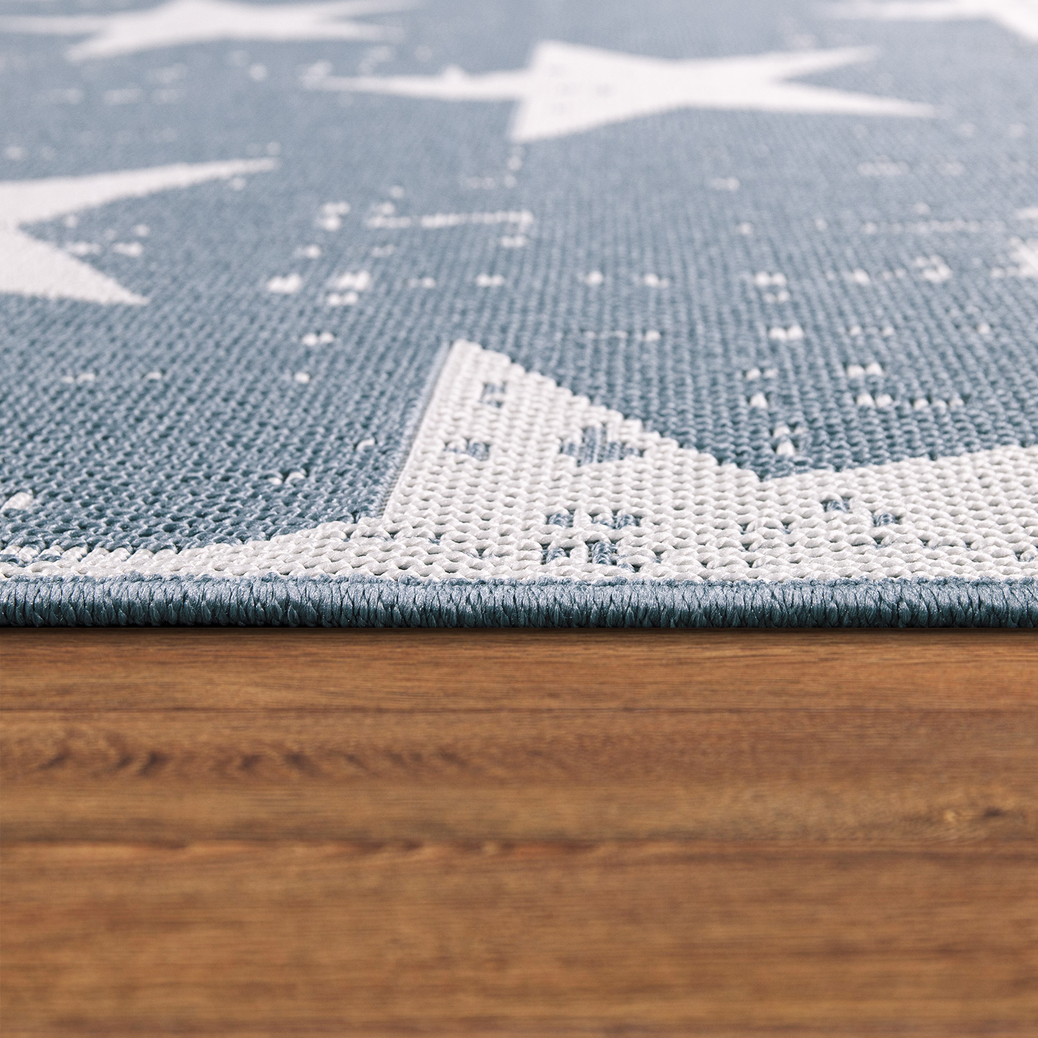 Teppich Für In-& Outdoor Modernes Sternen Design Blau Mit Motiv