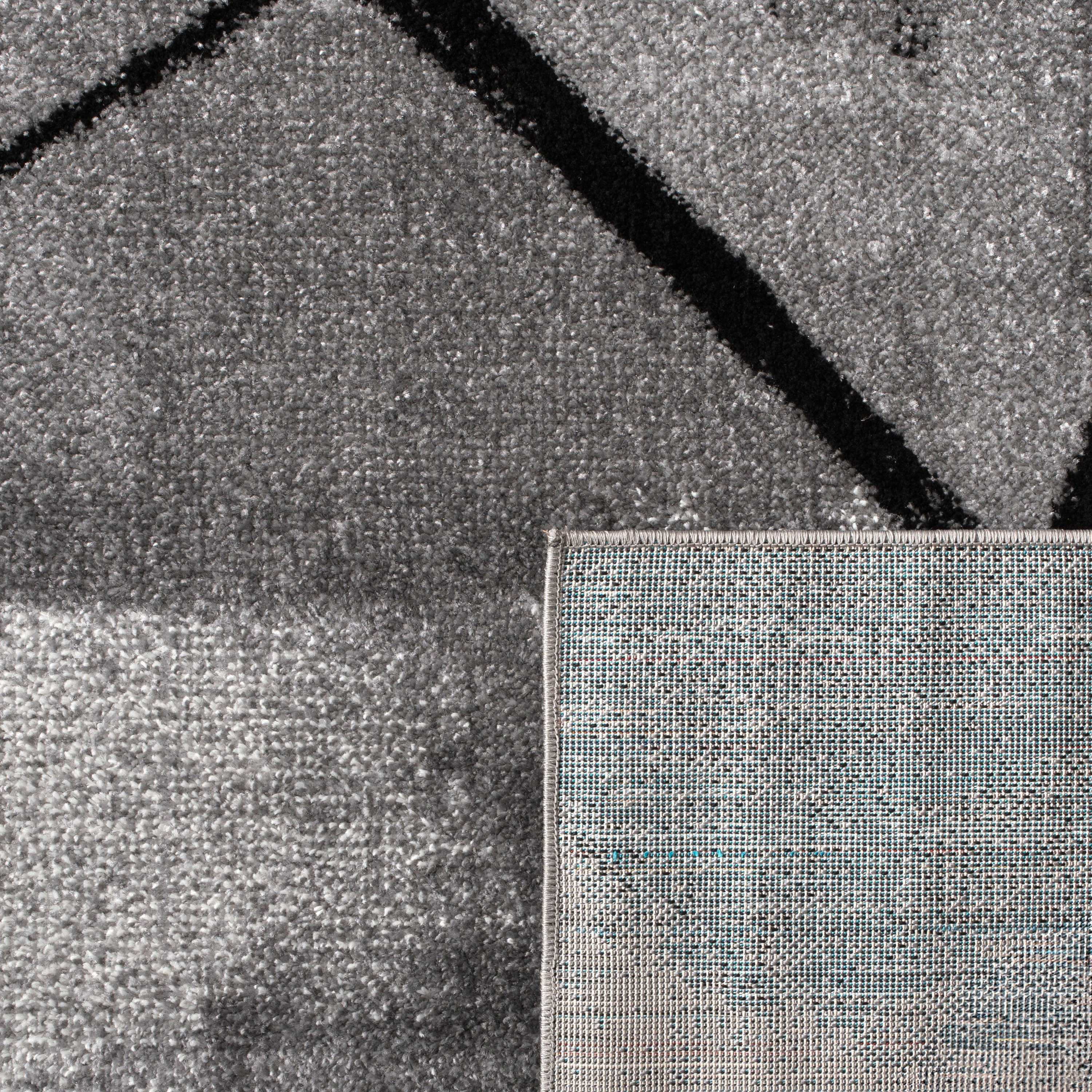 Teppich Schlafzimmer Modernes Muster Kariert Grau Modern