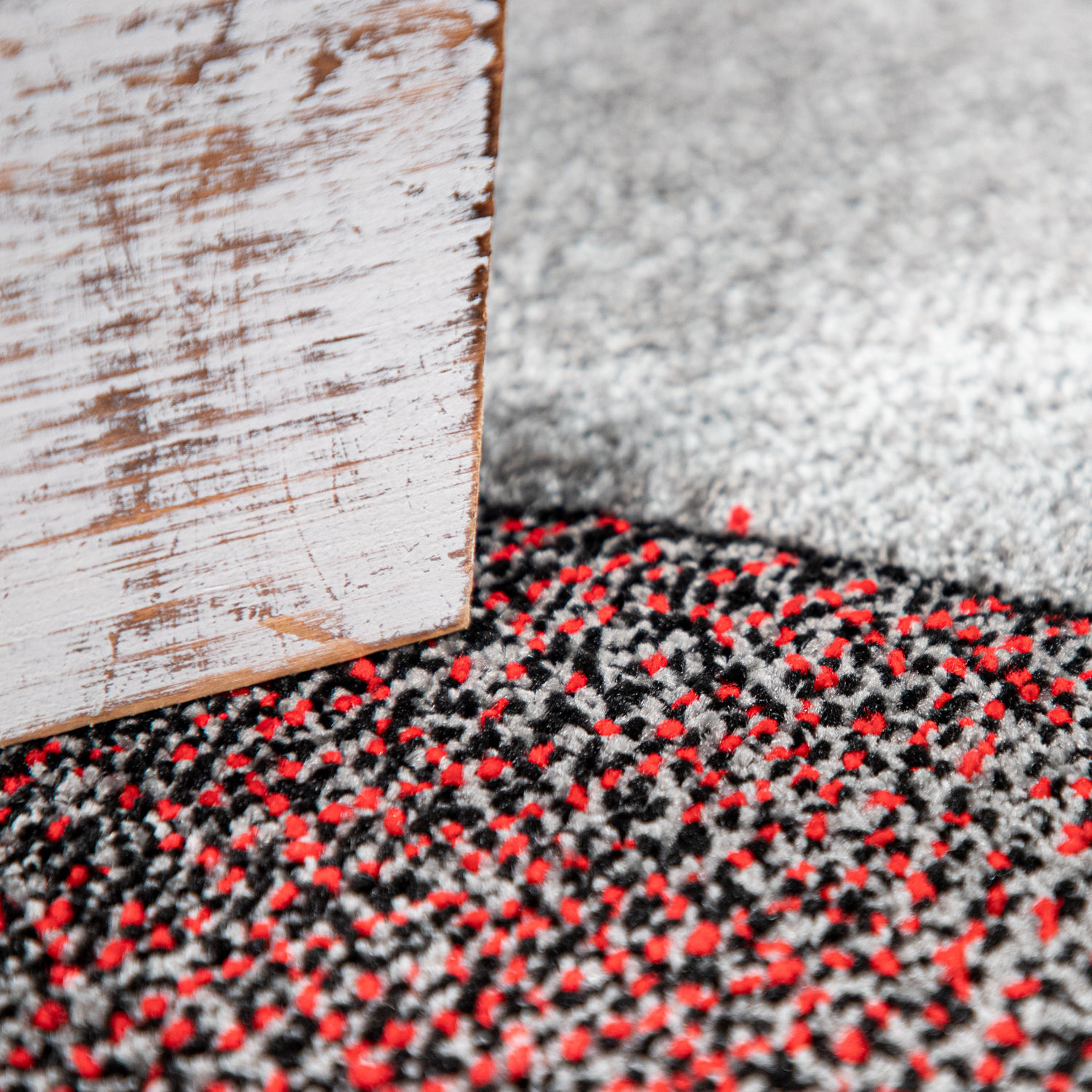Teppich Wohnzimmer 3D Effekt Abstraktes Muster Rot 