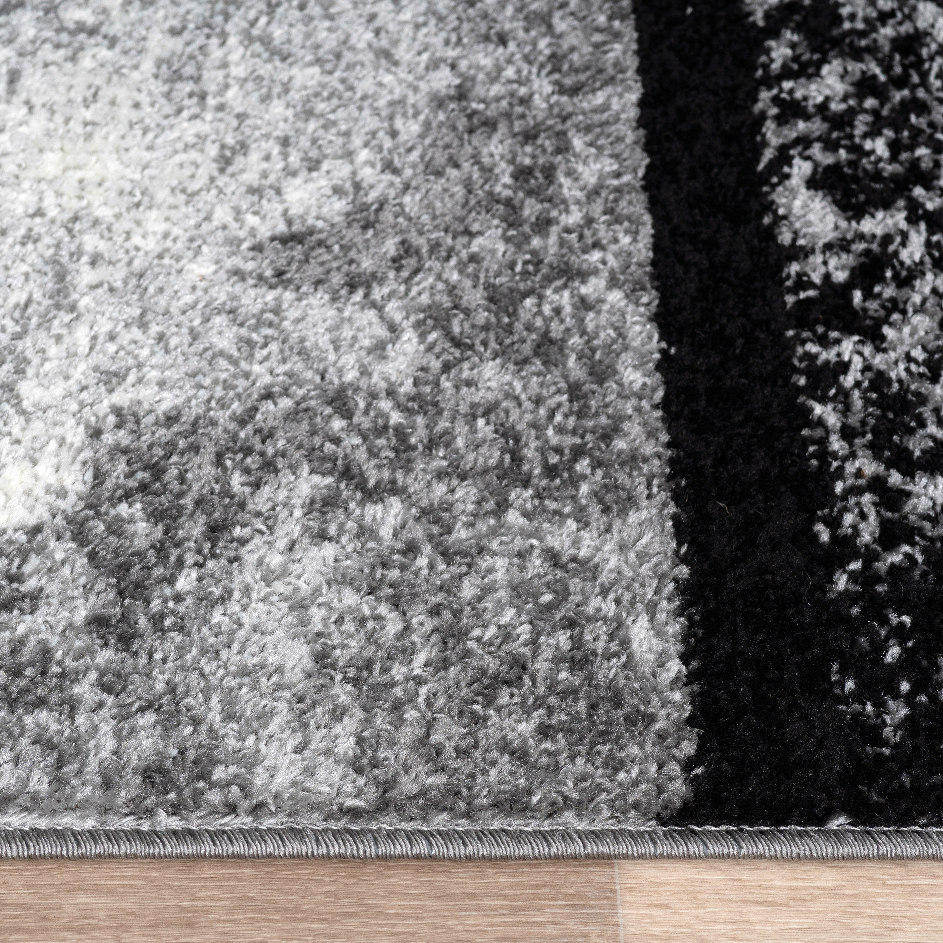 Teppich Schlafzimmer Geometrisches Muster Abstrakt Grau Modern