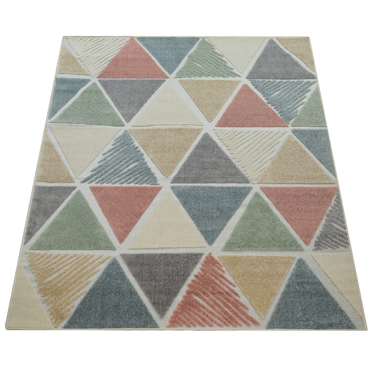 Outdoor Teppich Rauten Muster Geometrisches Design Mehrfarbig 