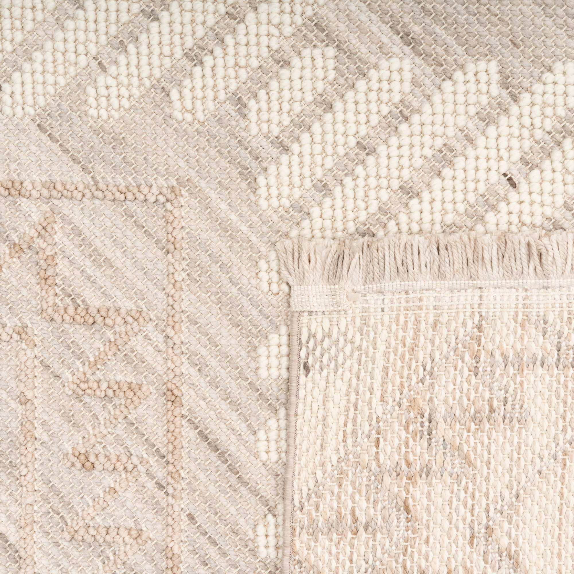 Teppich Esszimmer Geometrisches Ethno Muster Beige Skandinavisch