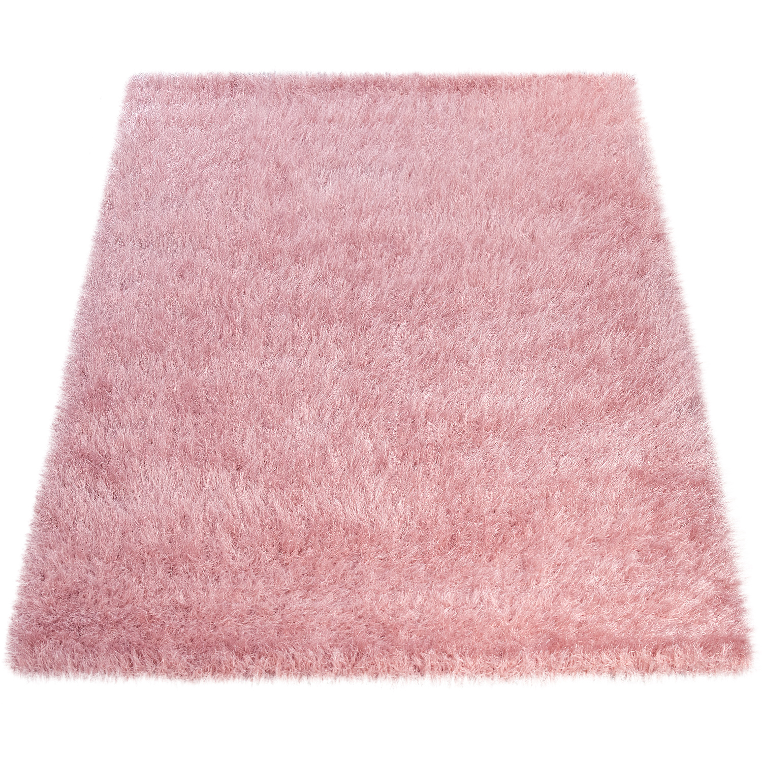 Hochflor-Teppich Glamorous Rosa Uni