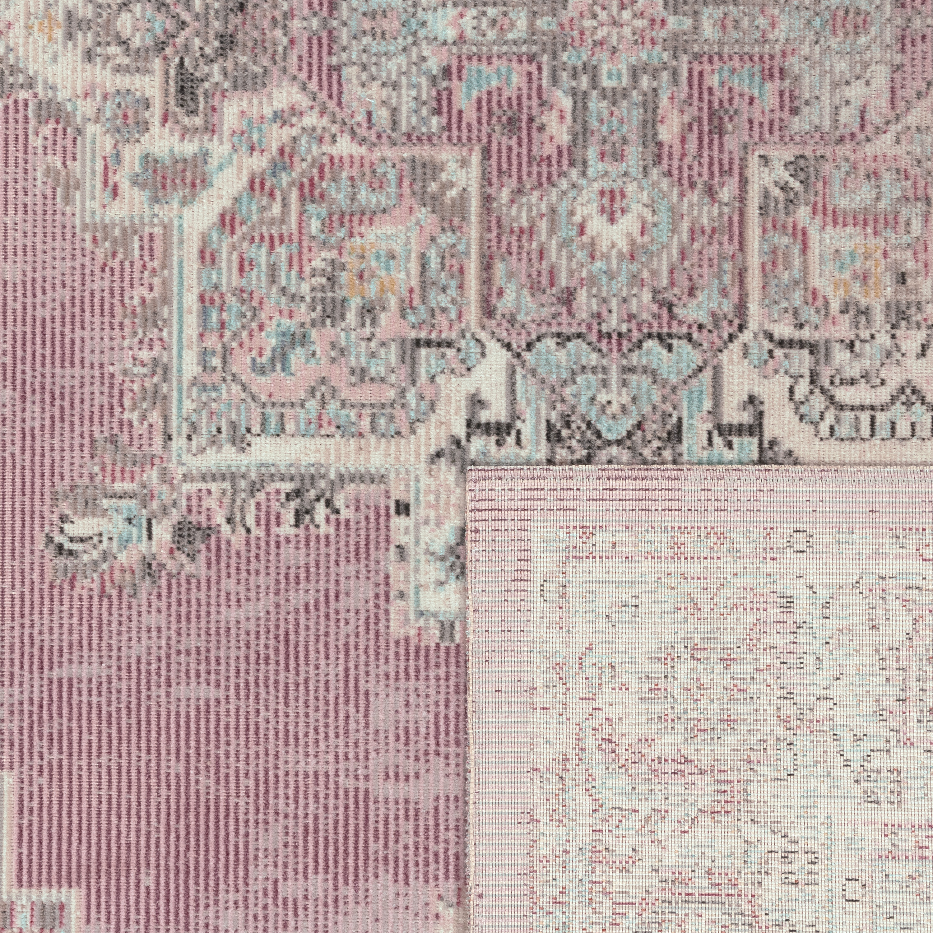 Outdoor Teppich Terrasse Marokkanisches Muster Pink Orientalisch