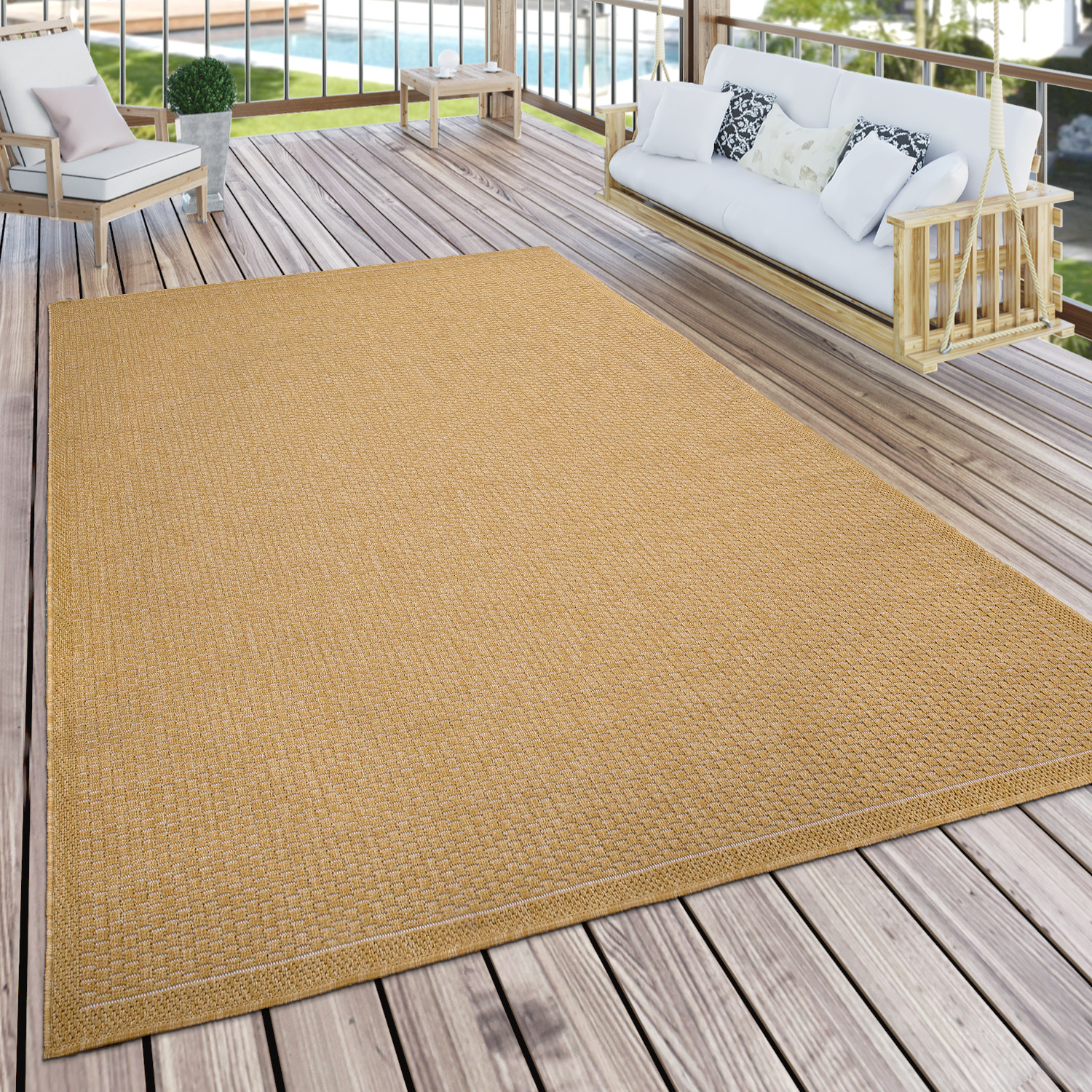 In- & Outdoor-Teppich Timba Gelb Modern
