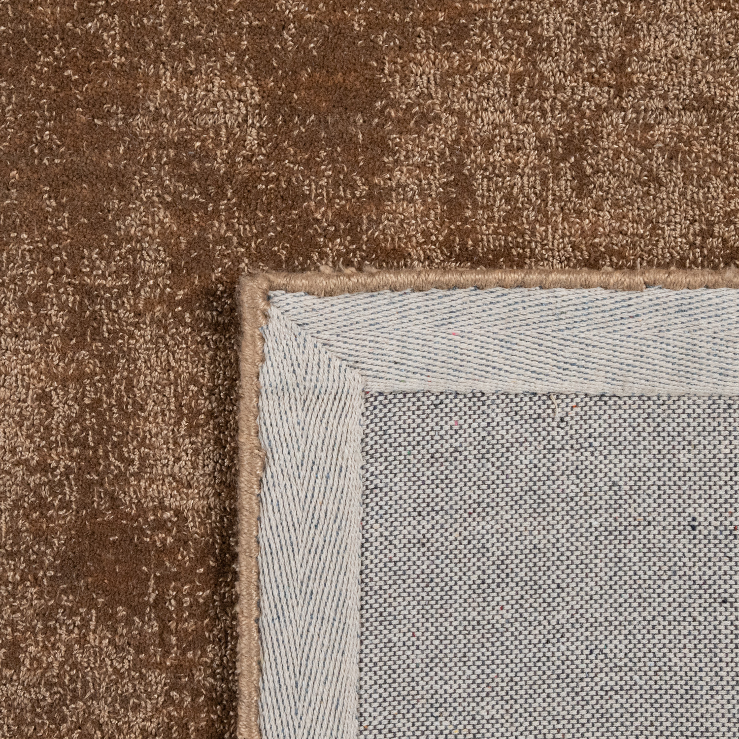 Teppich Wohnzimmer Handgewebt Einfarbiges Muster Beige Skandinavisch