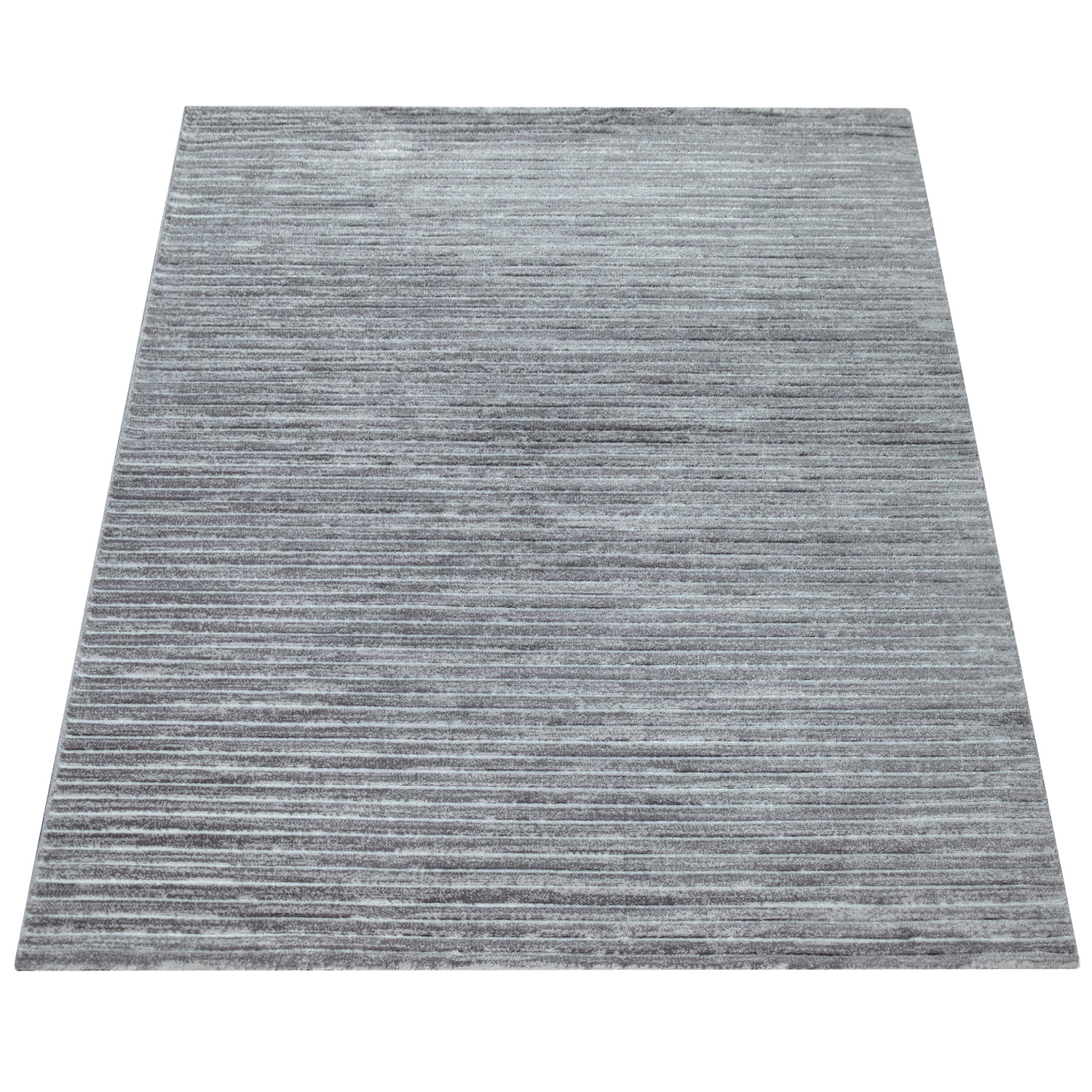 Teppich Esszimmer 3D Gestreiftes Muster Grau Modern