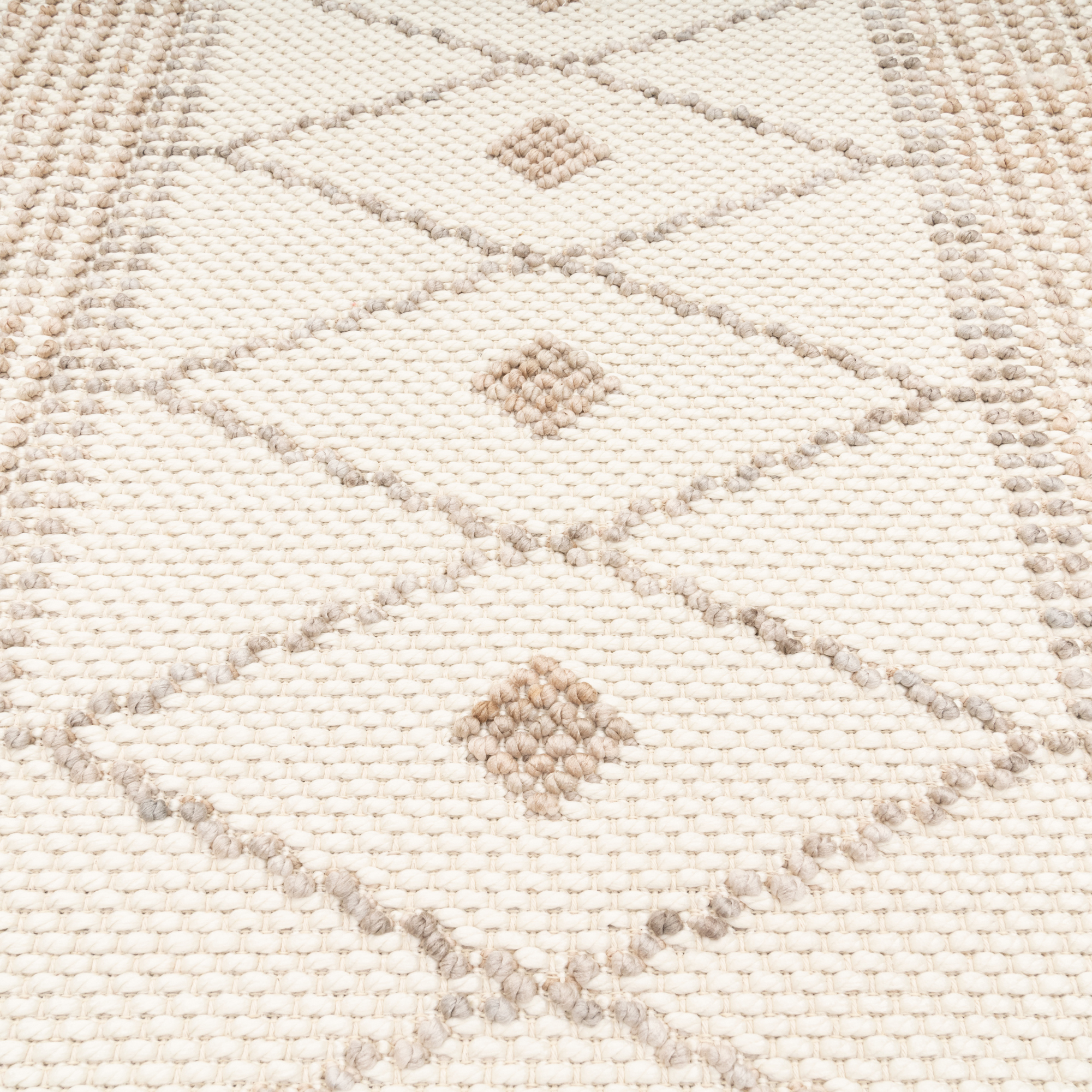 Teppich Esszimmer Geometrischer Boho Stil Fransen Beige Skandinavisch