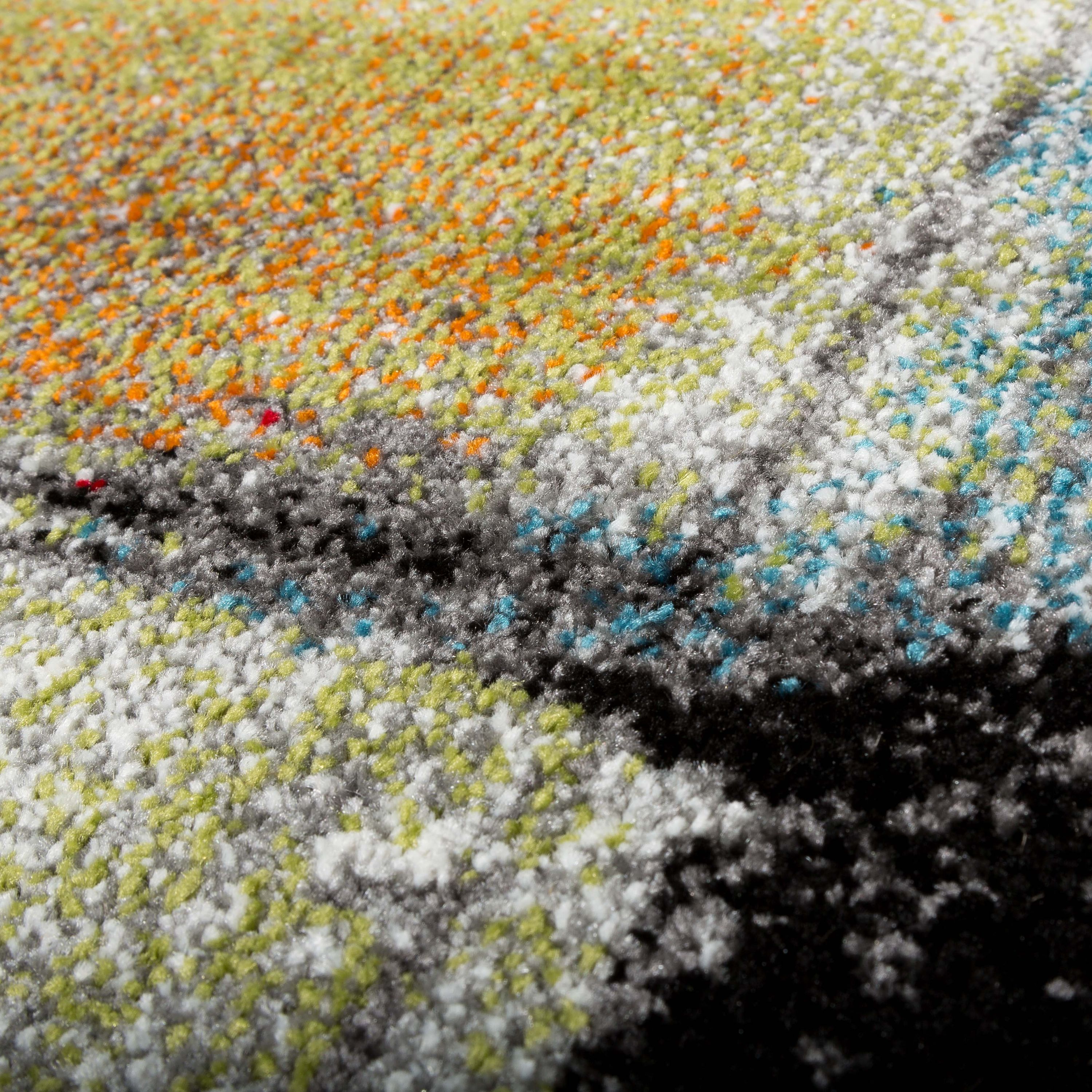 Teppich Wohnzimmer Ölgemälde Abstrakt Used Optik Mehrfarbig 