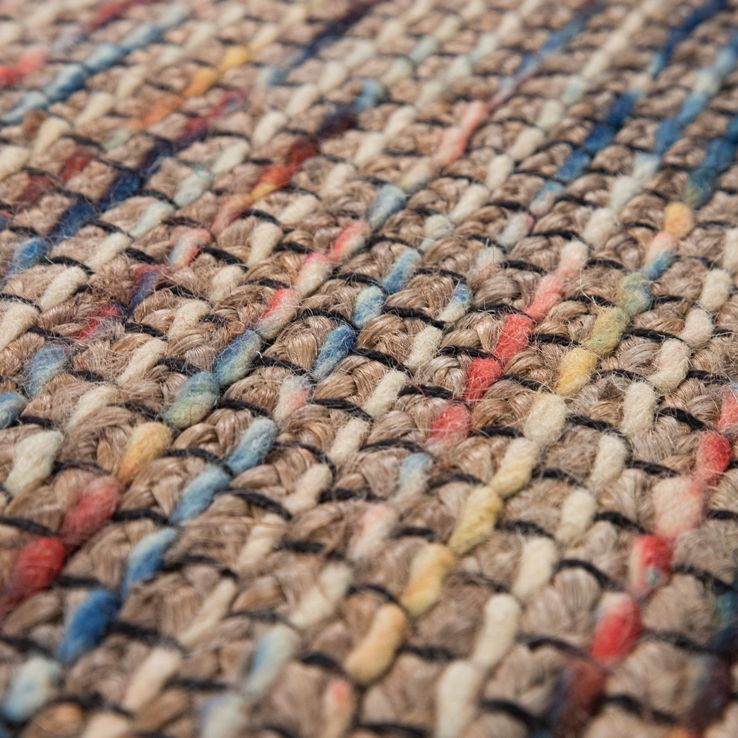 Handgewebter Teppich Mit Ethno Muster Mehrfarbig 