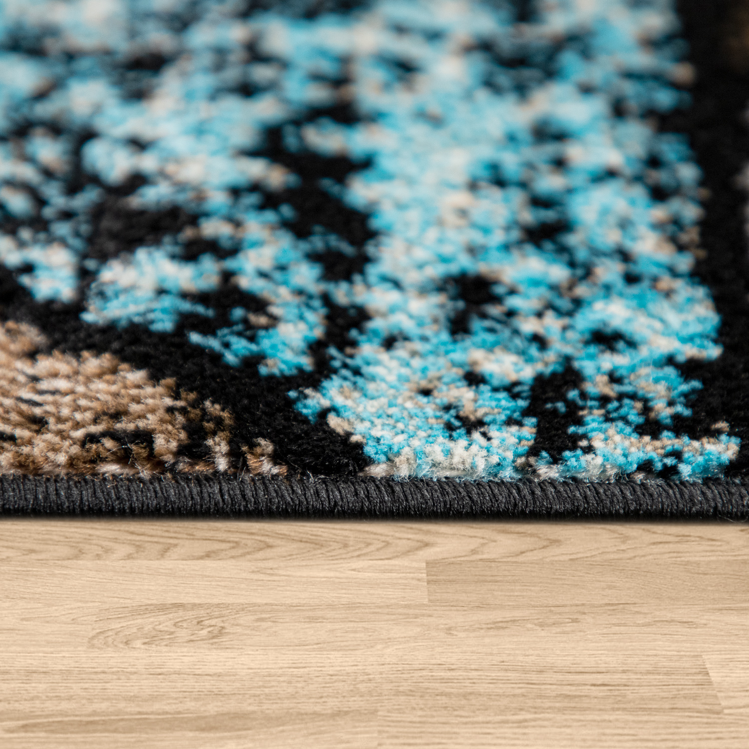 Teppich Wohnzimmer Geometrisches Muster Modern Braun 