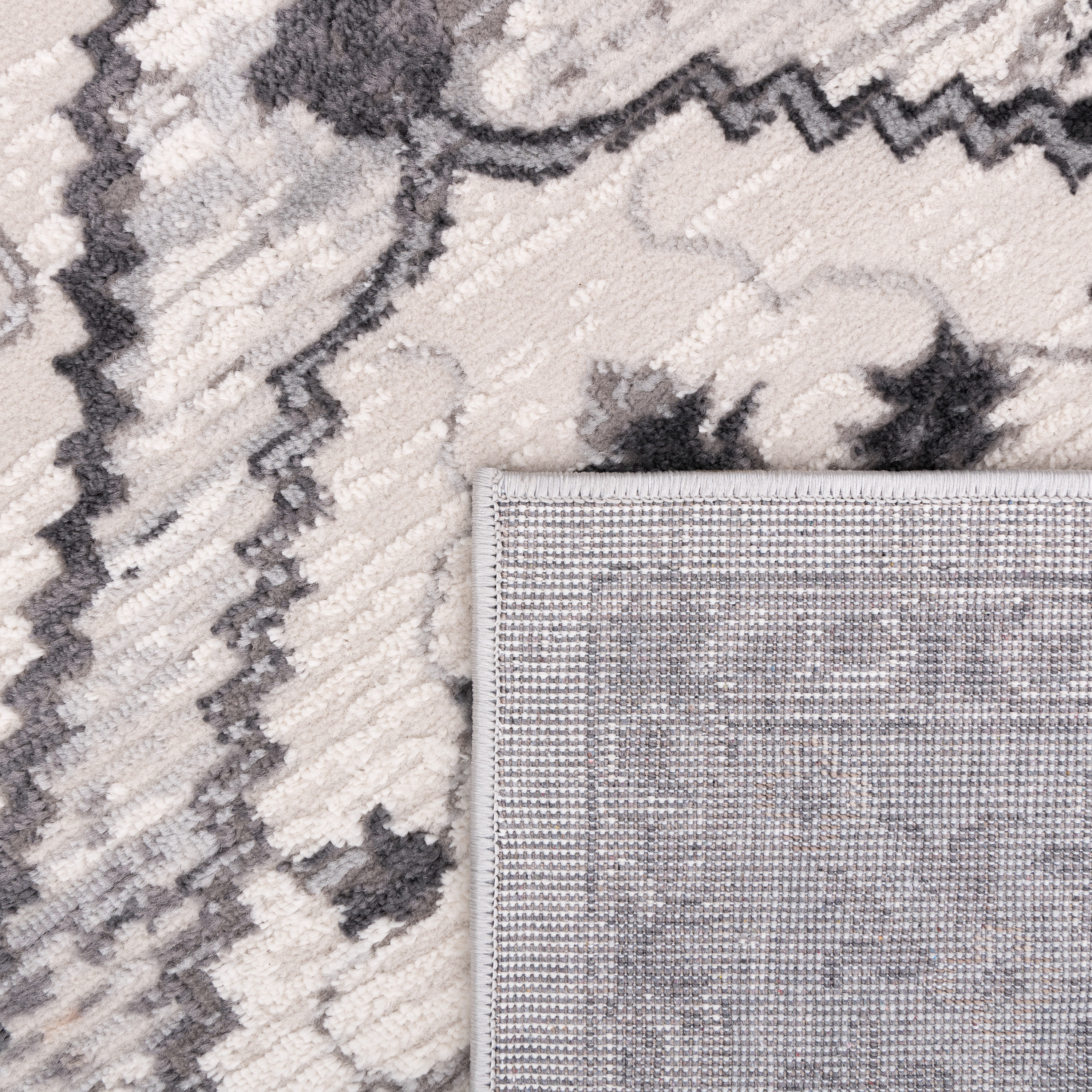 Teppich Esszimmer Ornamente Mit Bordüre Grau Orientalisch