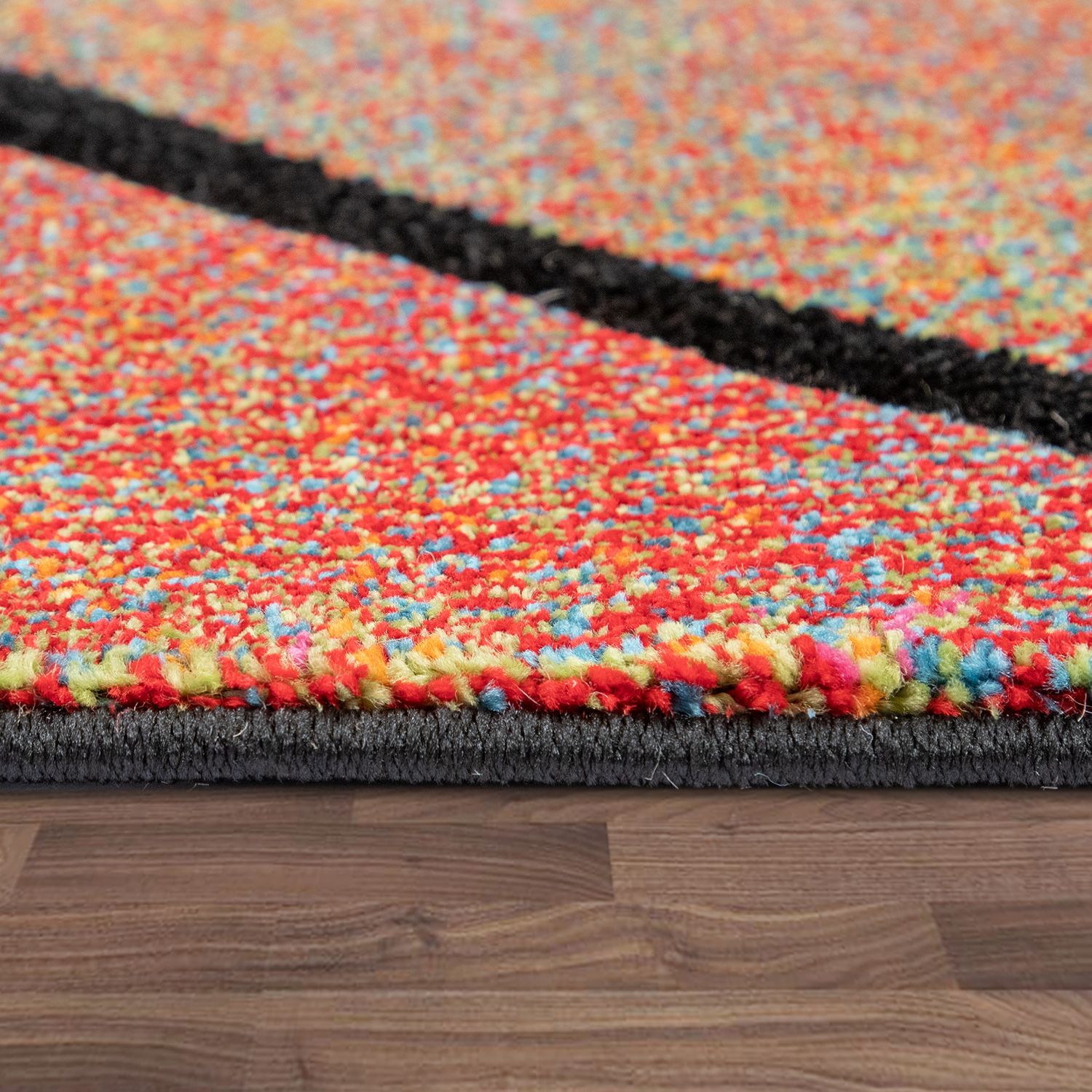 Teppich Rauten-Muster 3-D-Effekt Wohnzimer Mehrfarbig 