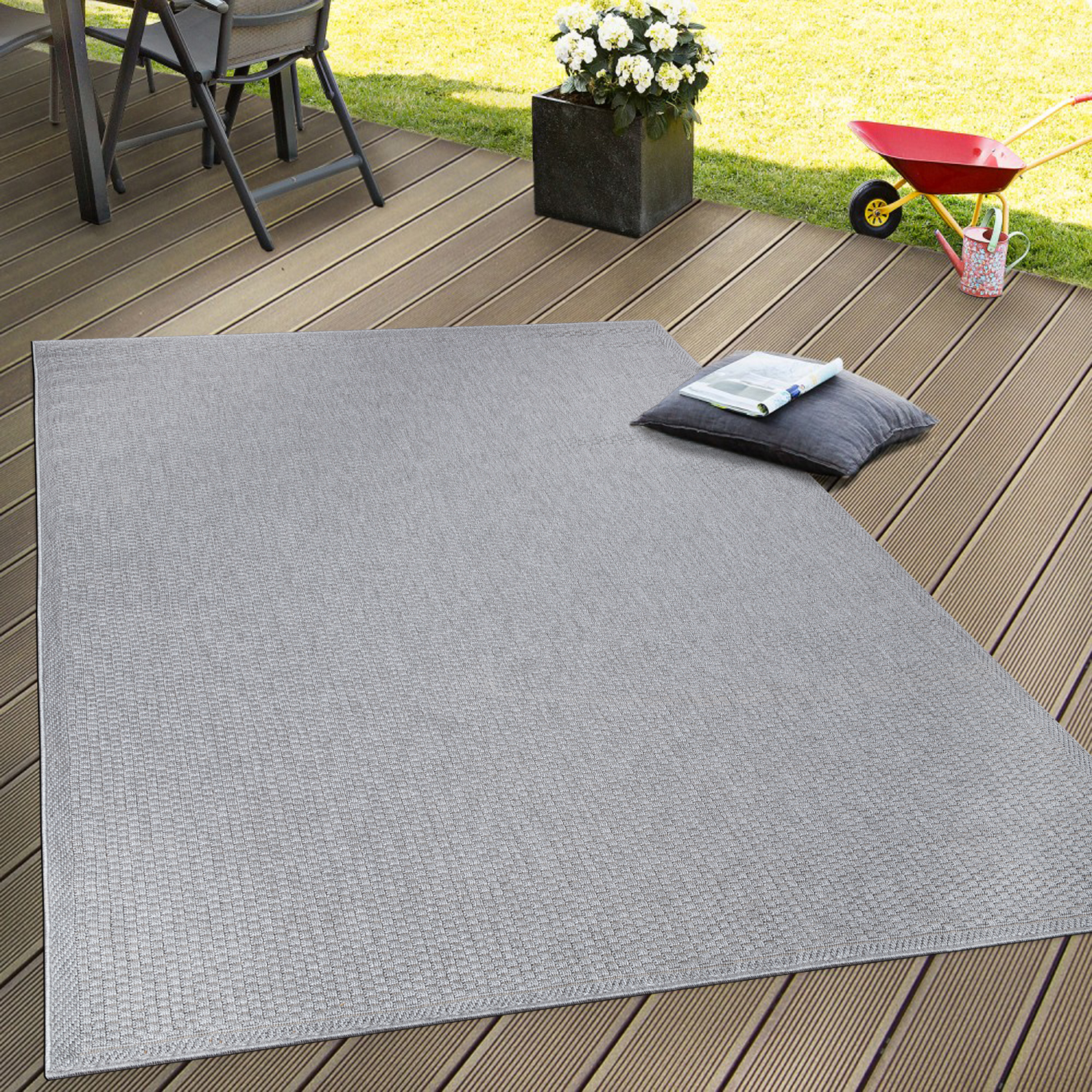 In- & Outdoor-Teppich Timba Grau Modern