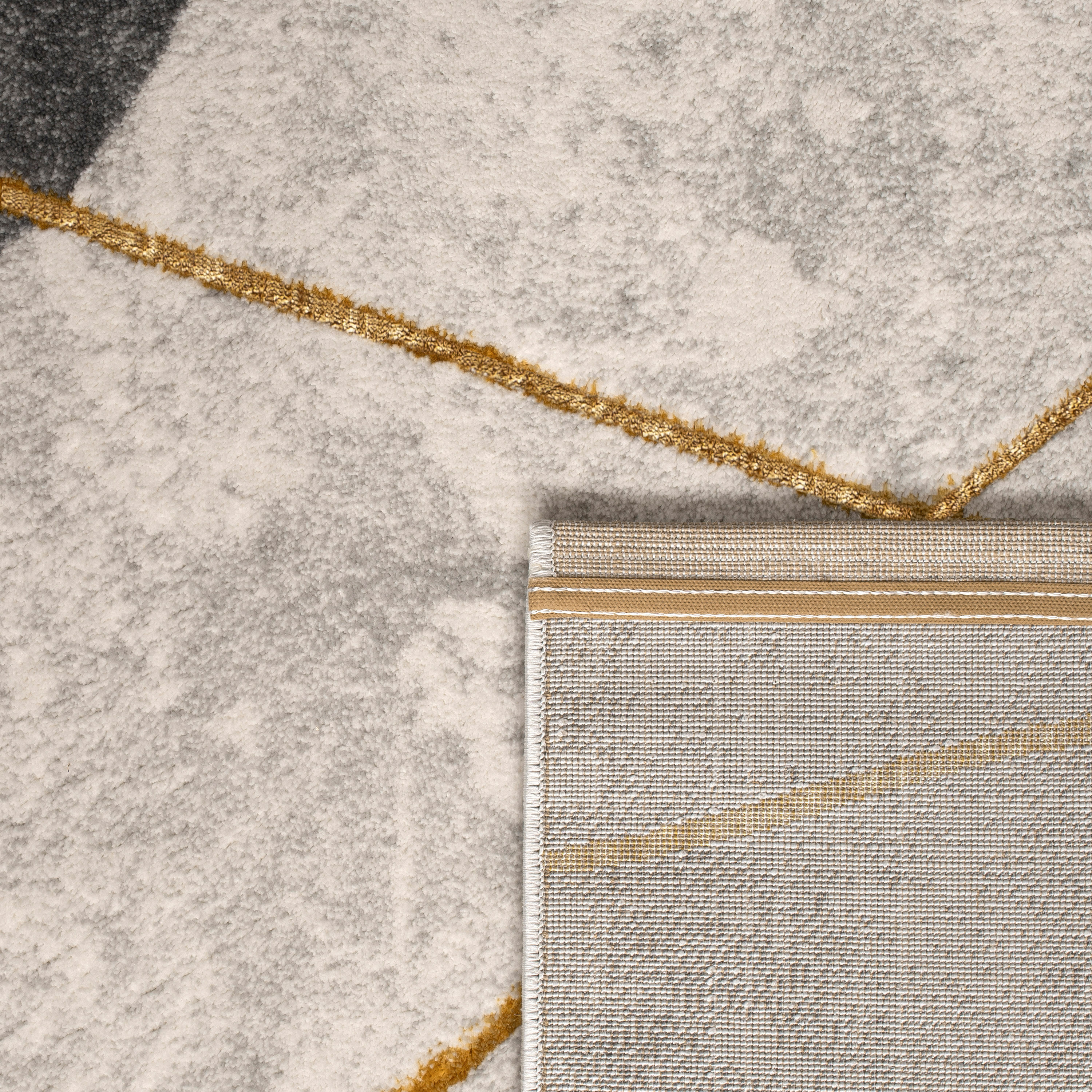 Teppich Esszimmer Abstrakt Geometrisch Bogen Grau Modern