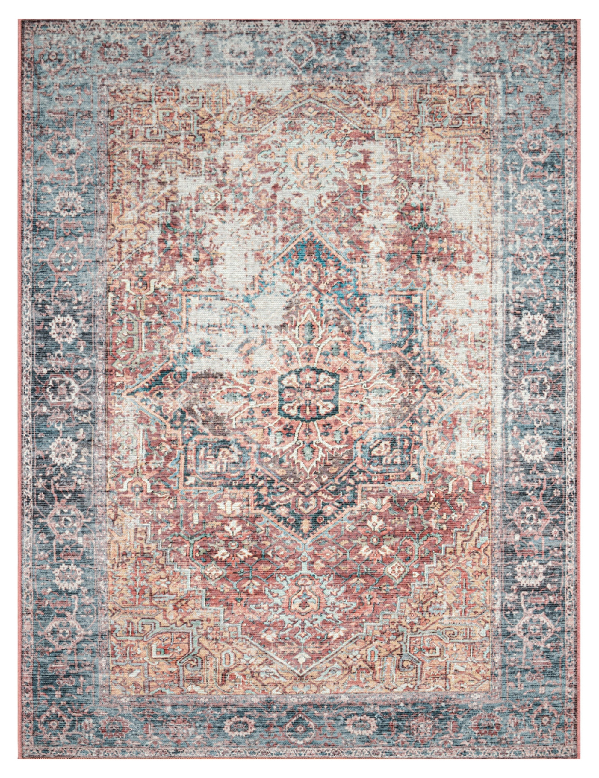 Waschbarer Teppich Leoni Mehrfarbig Orientalisch