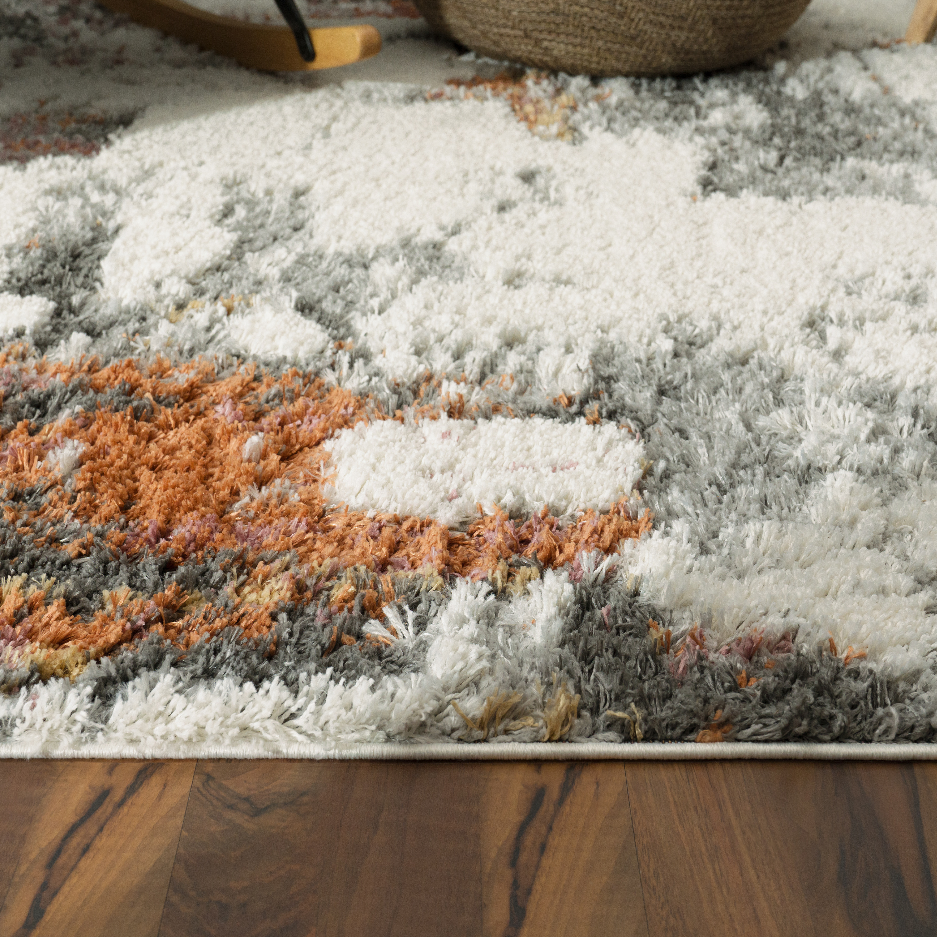Teppich Esszimmer Flur Abstraktes Muster Flauschig Mehrfarbig Modern