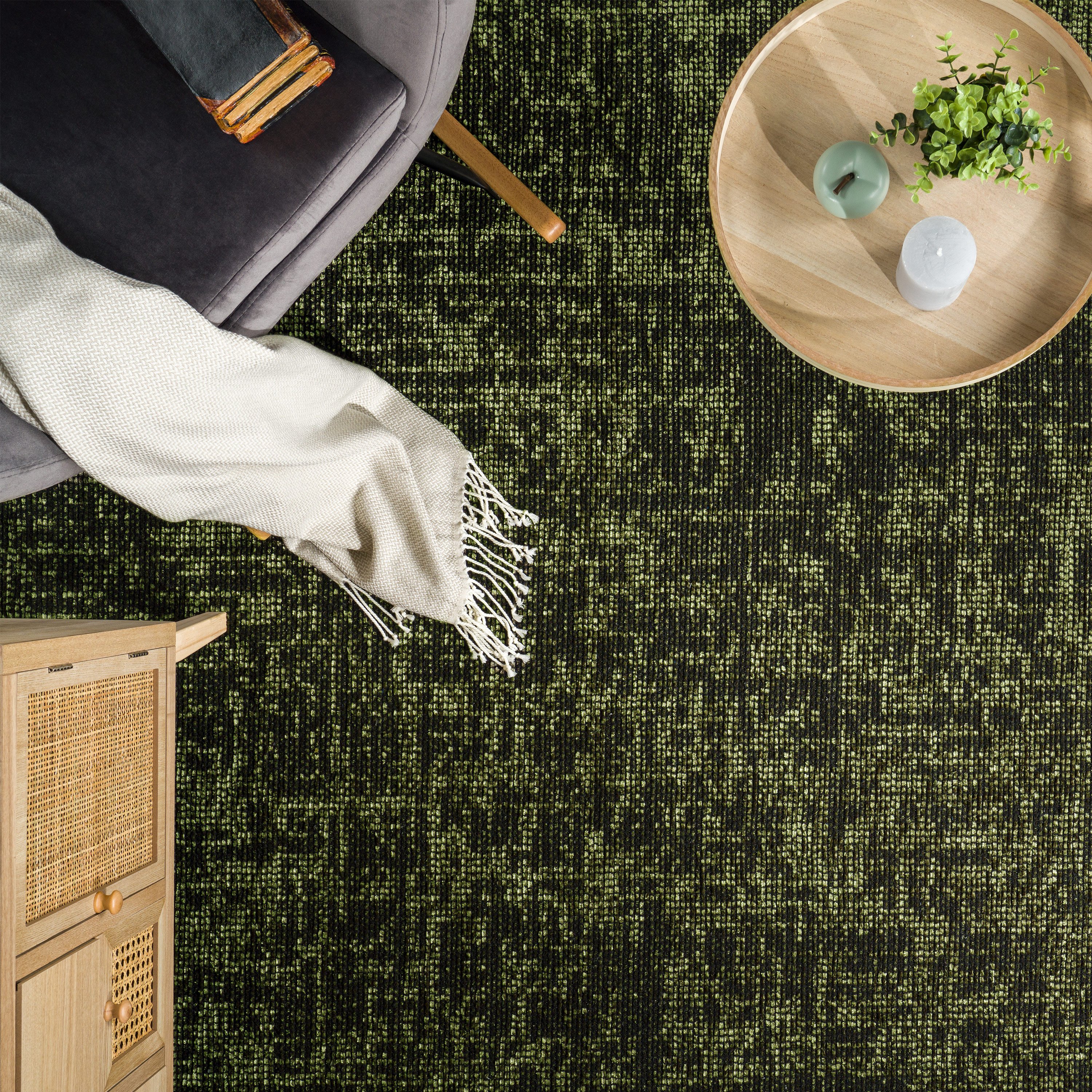 Teppich Melrose Grün Modern