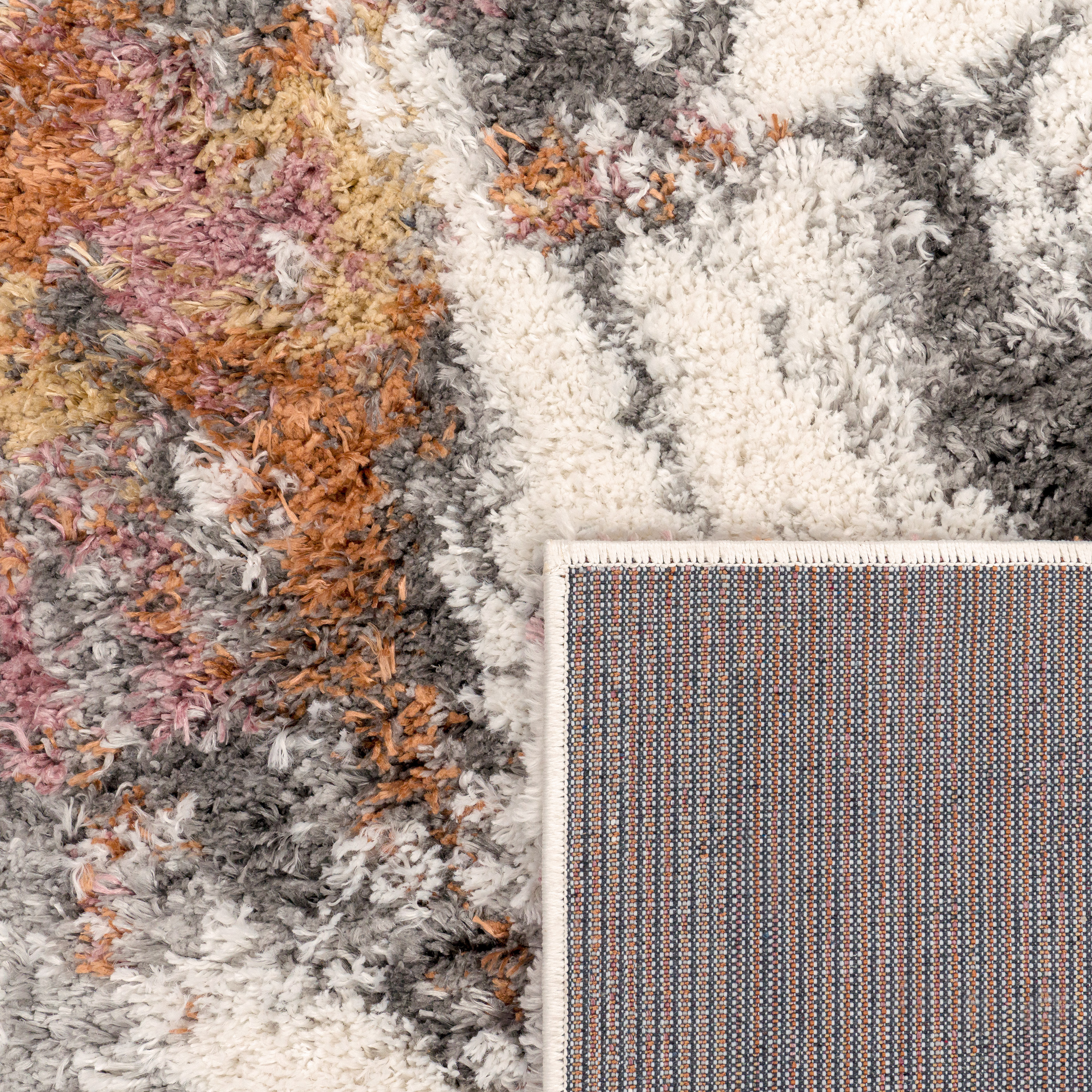 Teppich Esszimmer Flur Abstraktes Muster Flauschig Mehrfarbig Modern