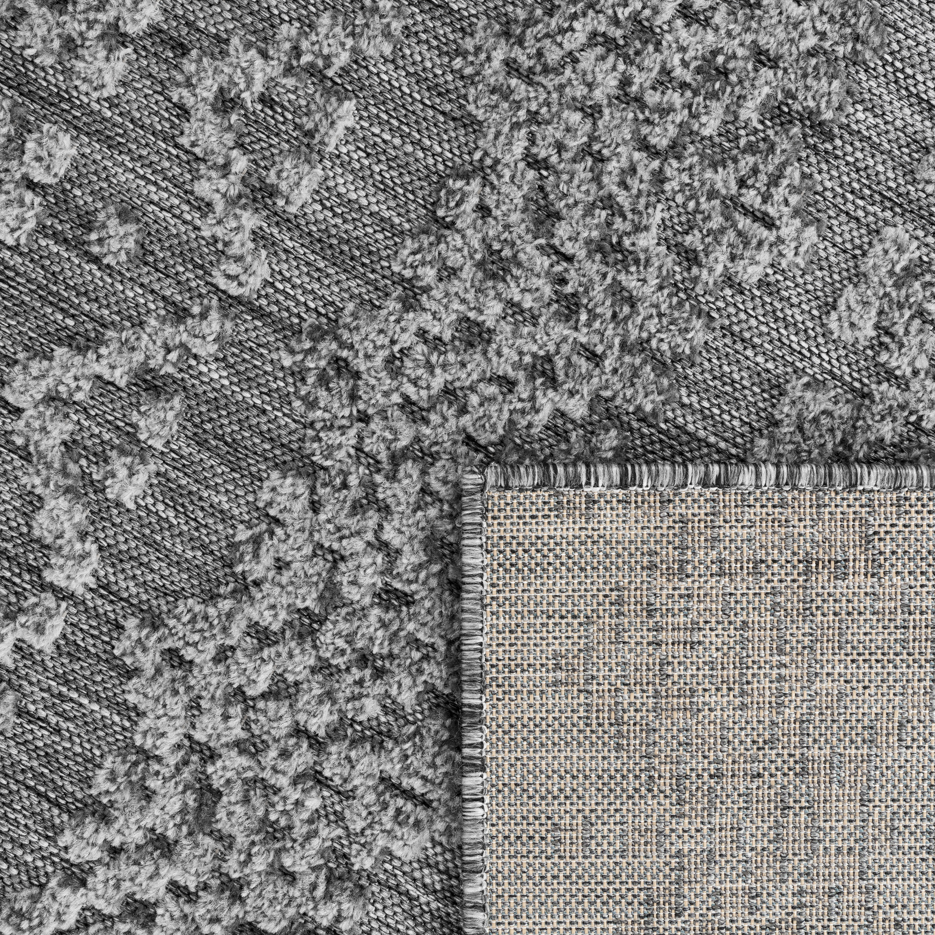 Teppich In- & Outdoor Geometrische Skandi Muster Grau Skandinavisch