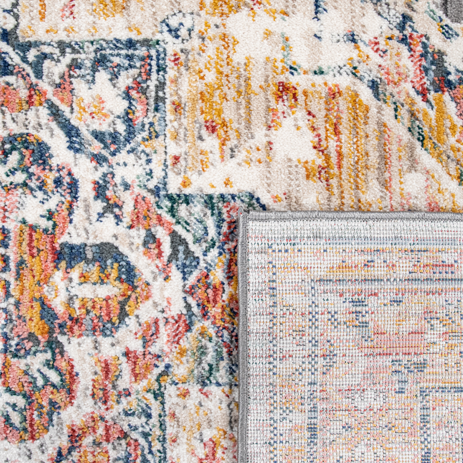 Teppich Schlafzimmer Pastell Orientalisches Muster Grau Orientalisch