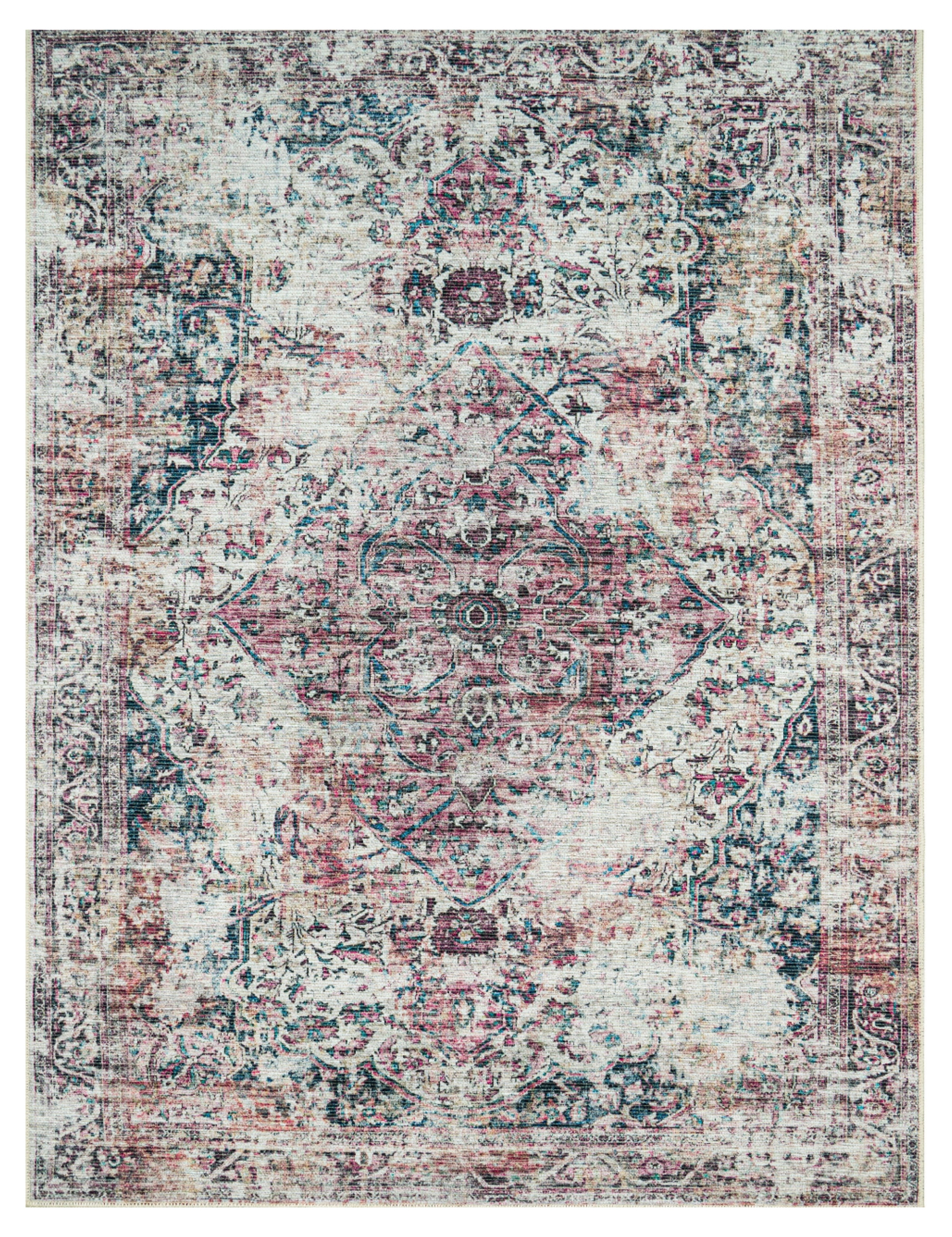 Waschbarer Teppich Leoni Mehrfarbig Orientalisch