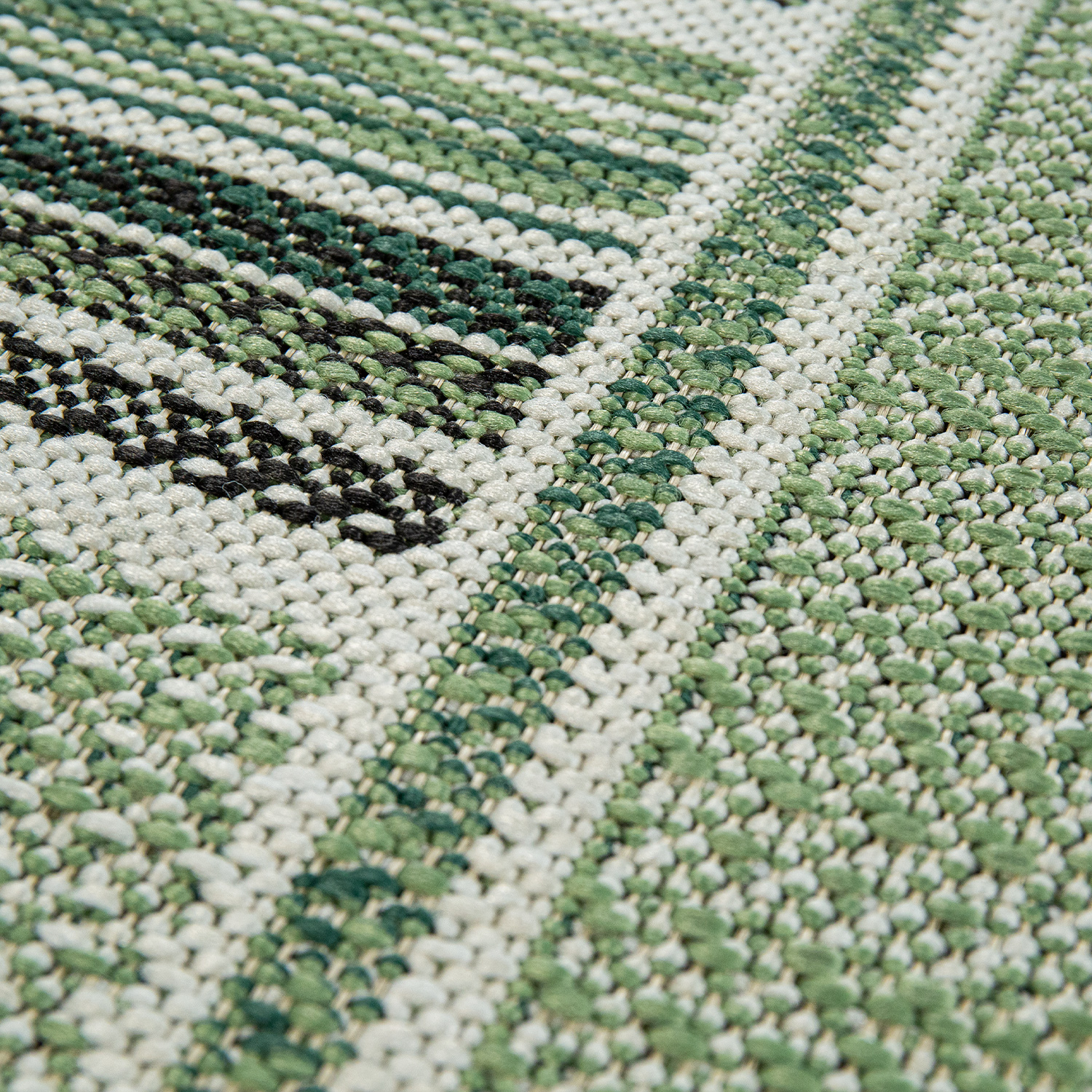 In- und Outdoorteppich Bordüre Grün 