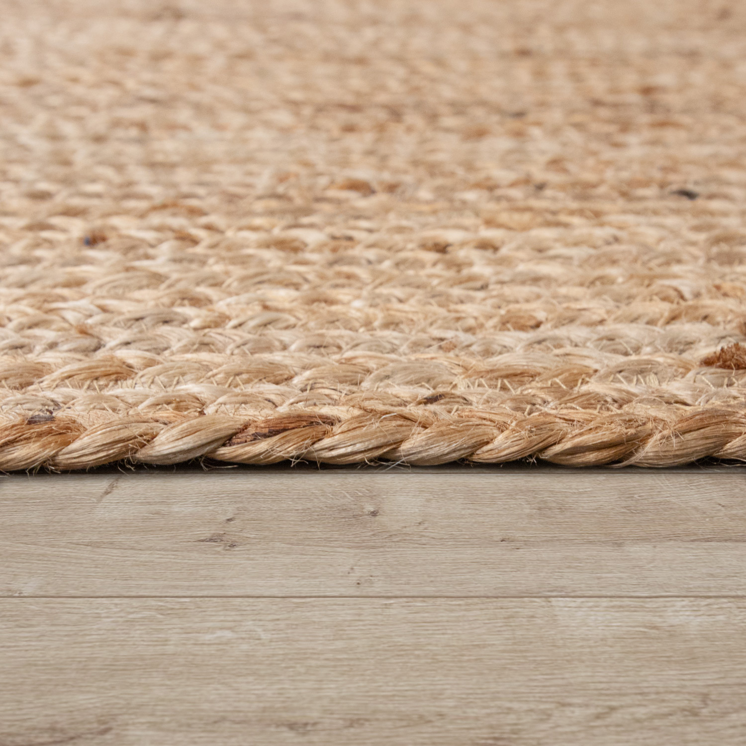 Wohnzimmer Teppich Handgeknüpft Kurzflor Modernes Meliertes Design Unifarben Beige 