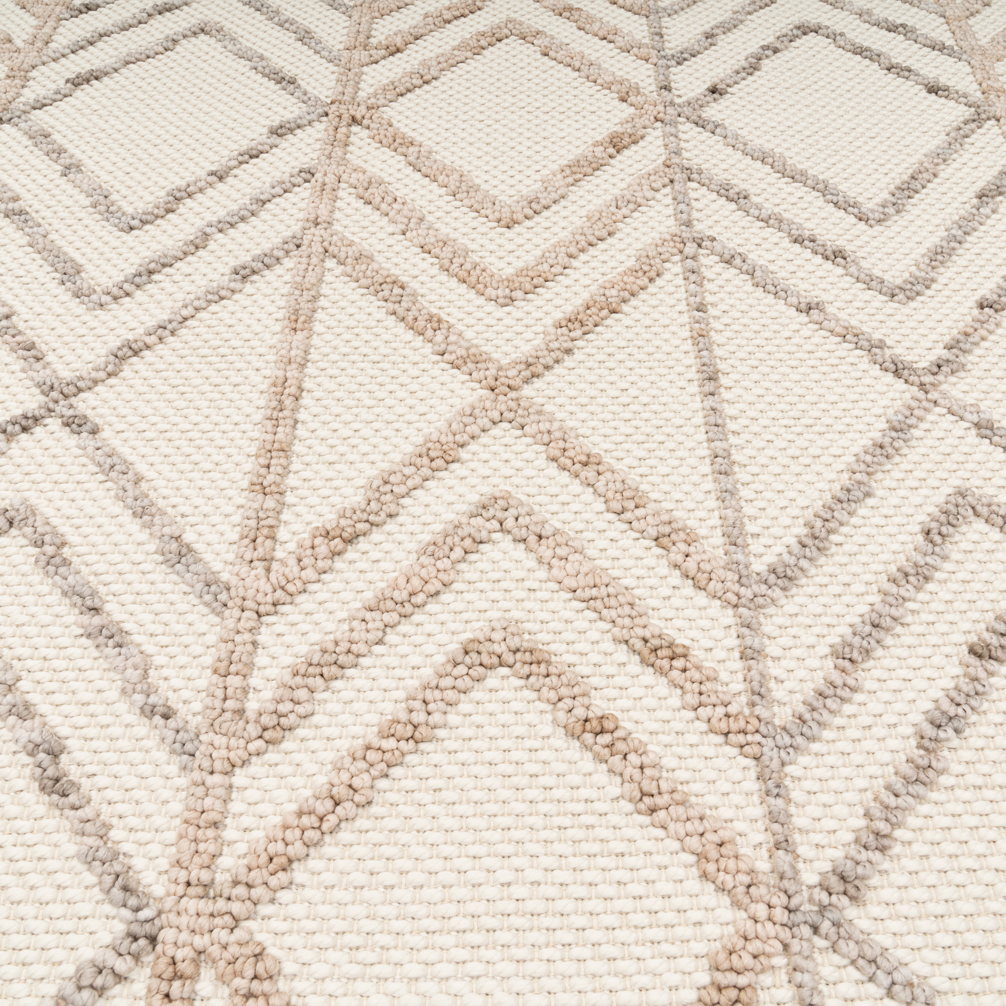 Teppich Schlafzimmer Geometrisches Boho Muster Beige Skandinavisch