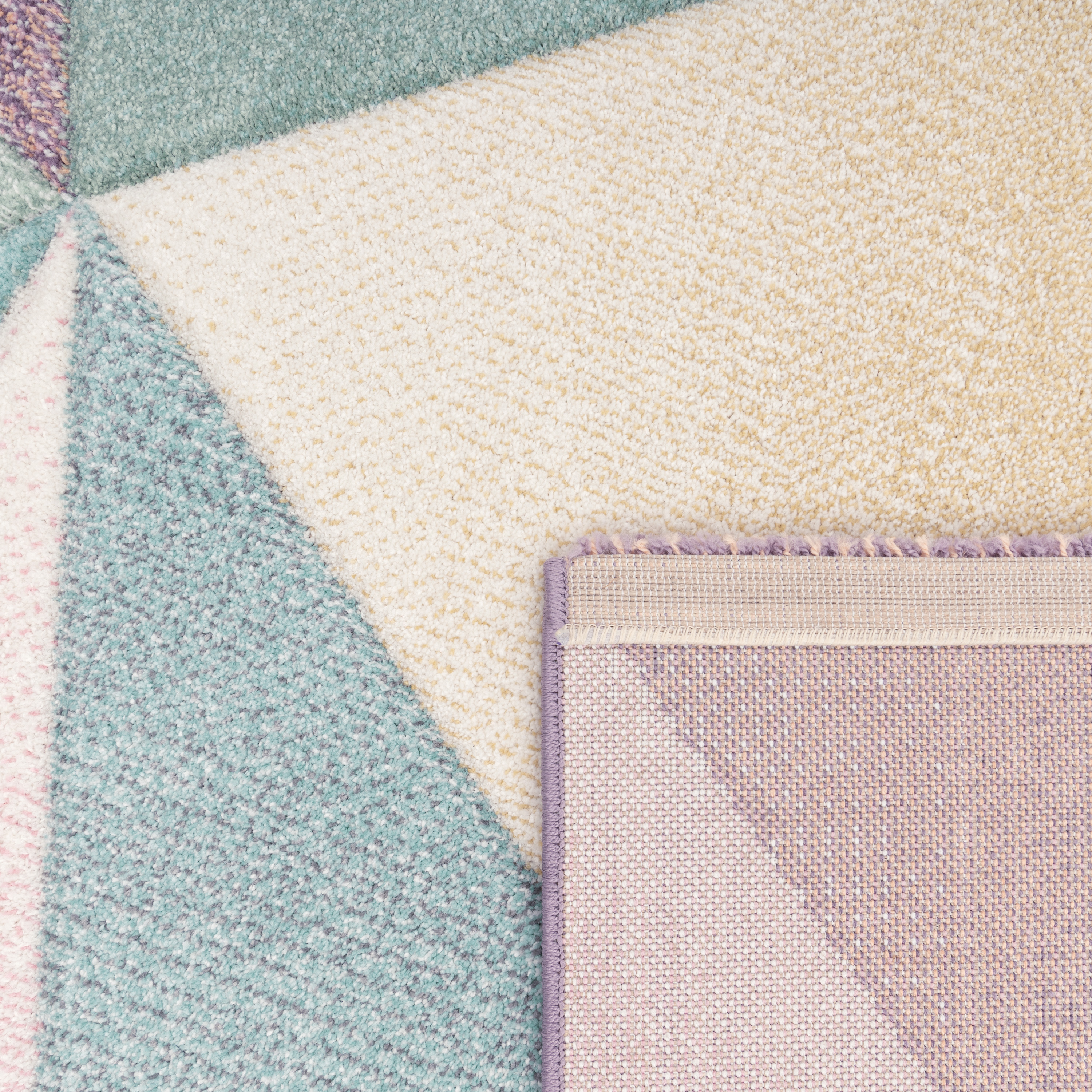Teppich Kurzflor Modern Pastell Design Mehrfarbig 
