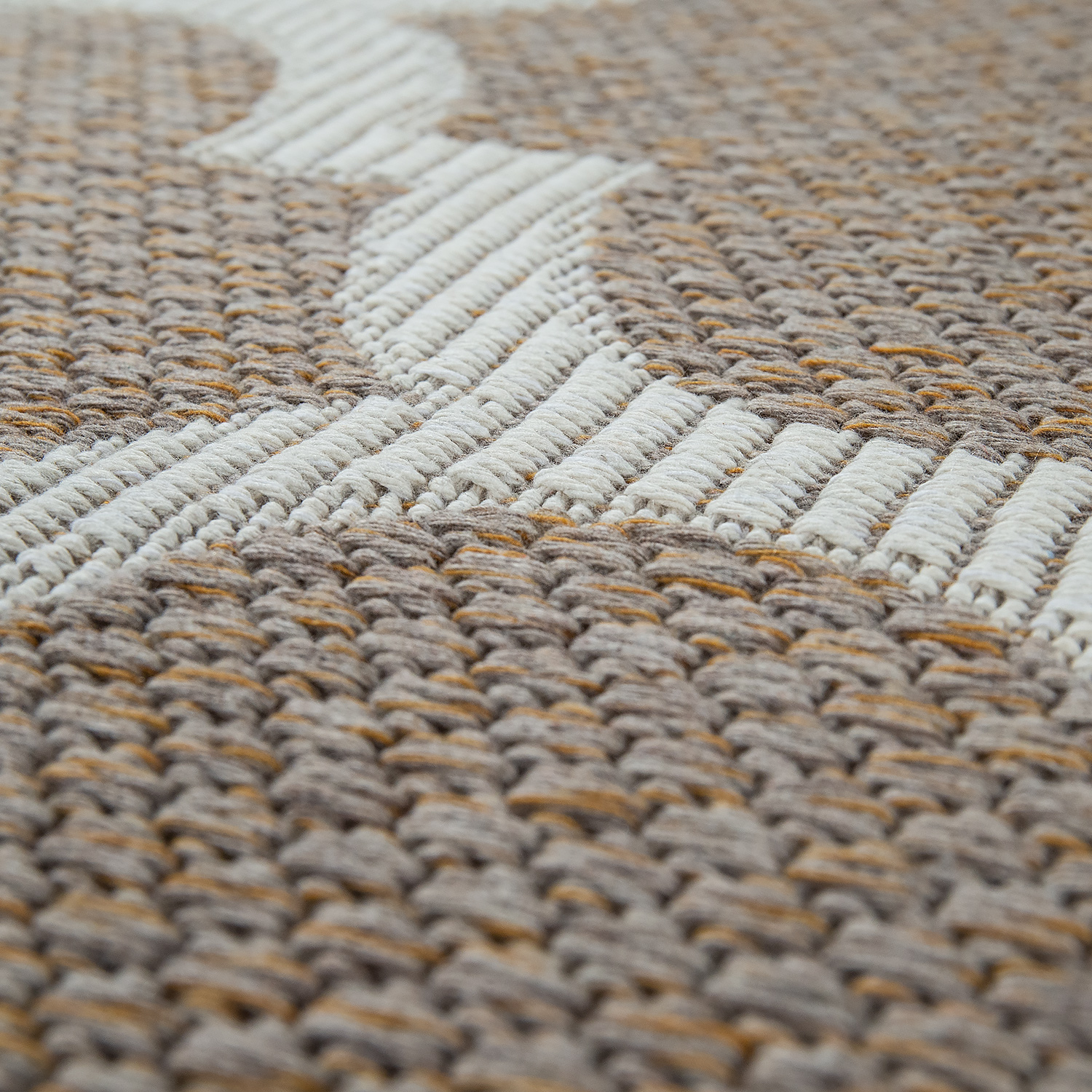 Orient Teppich Web Muster Marokkanisches Design Beige 